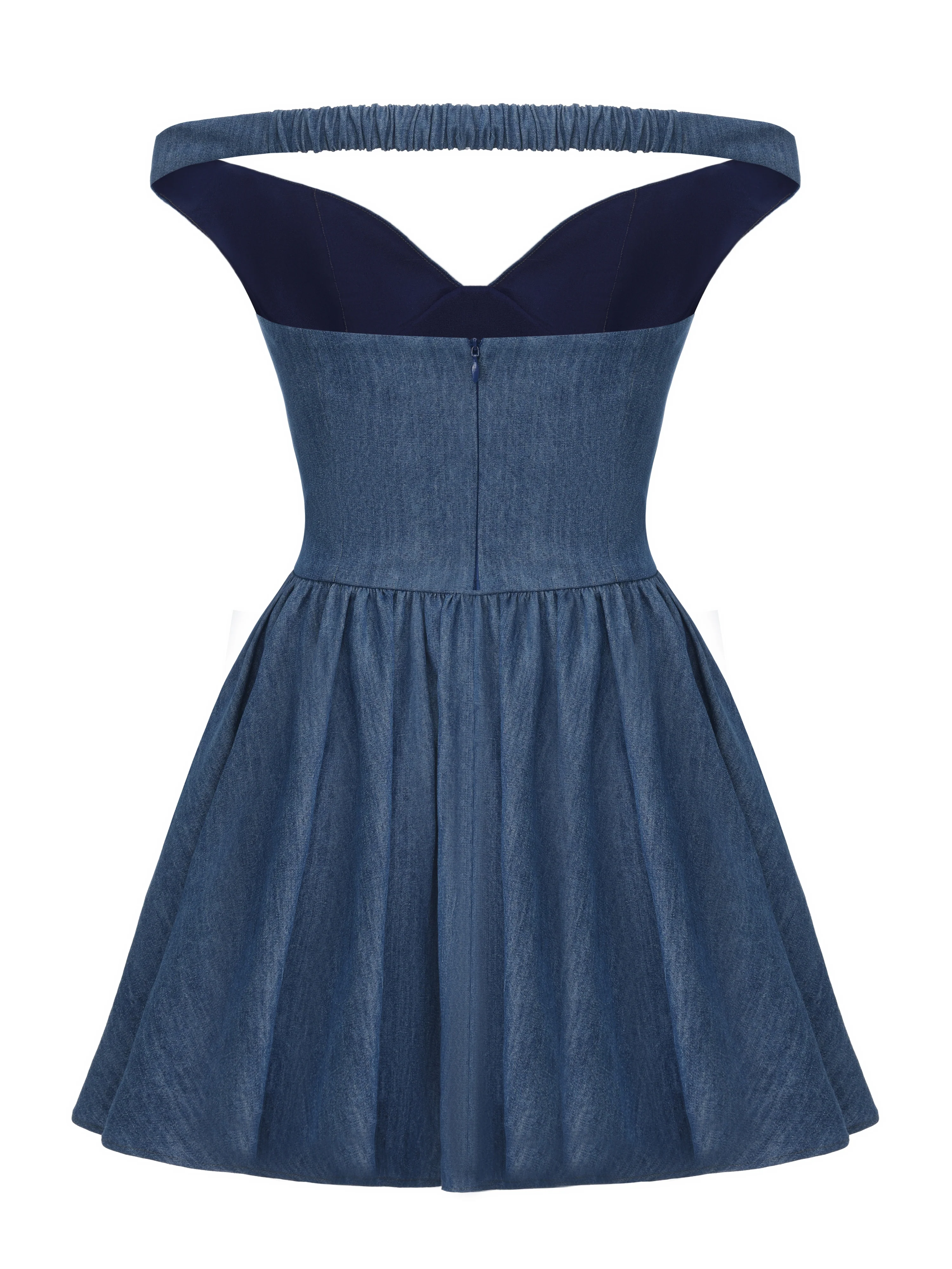 Isabela Off-Shoulder Blue Dress - Image 14