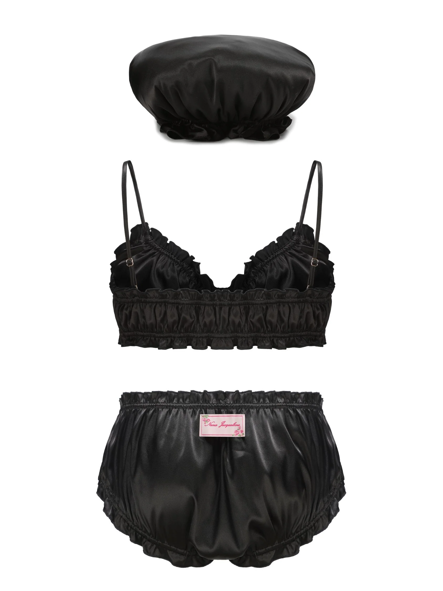 Isabella Silk Intimates Set (Black) (Final Sale) - Image 7