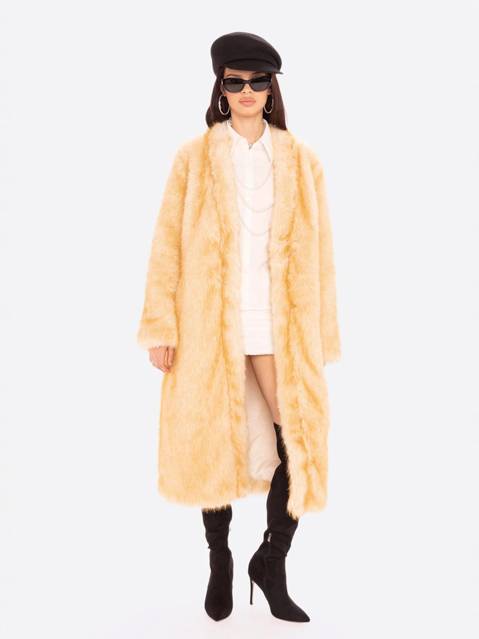 Isolde Faux Fur Long Coat - Image 3