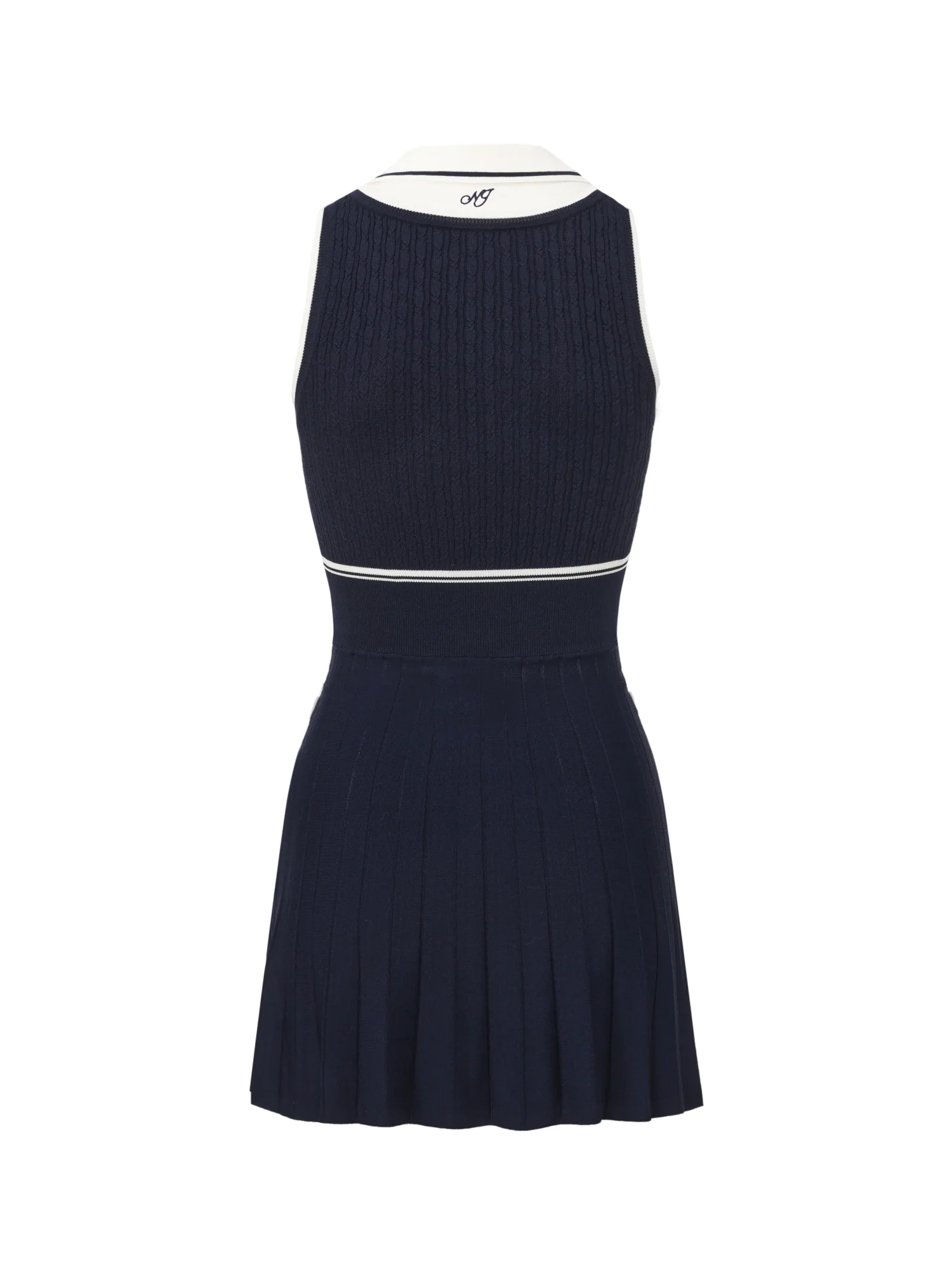Ivy Colorblock Navy Knit Mini Dress - Image 11
