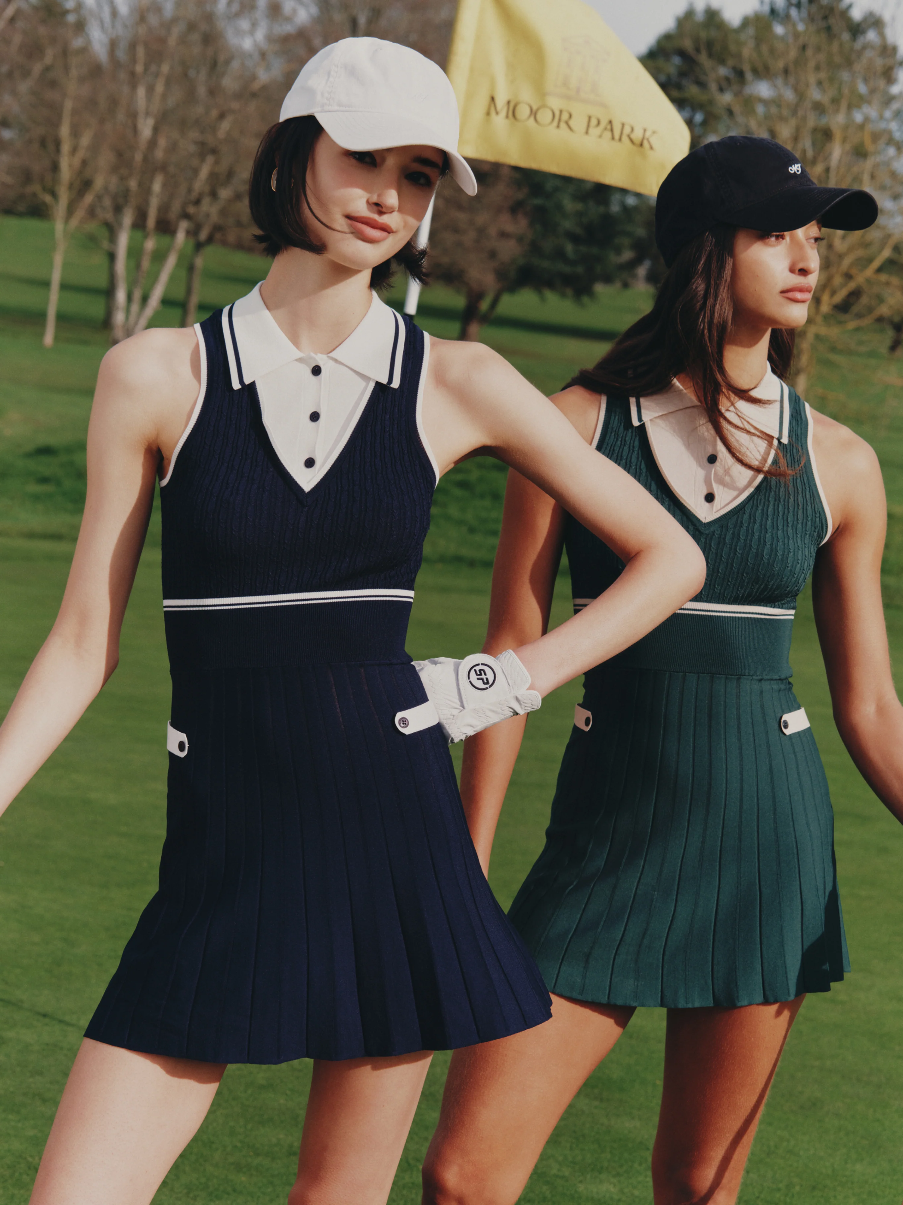 Ivy Colorblock Navy Knit Mini Dress - Image 2