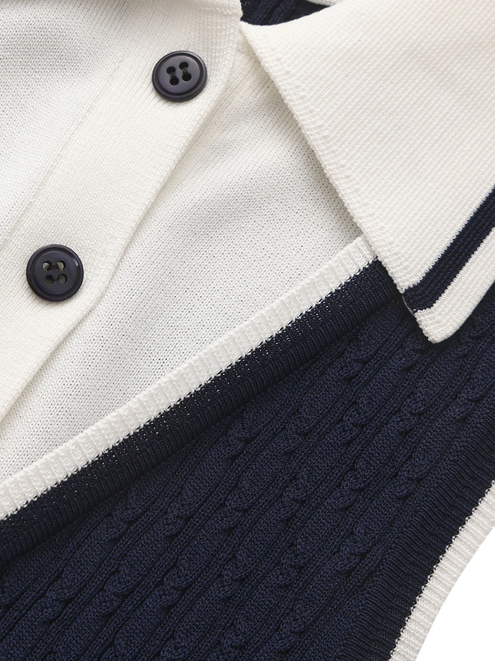 Ivy Colorblock Navy Knit Mini Dress - Image 7