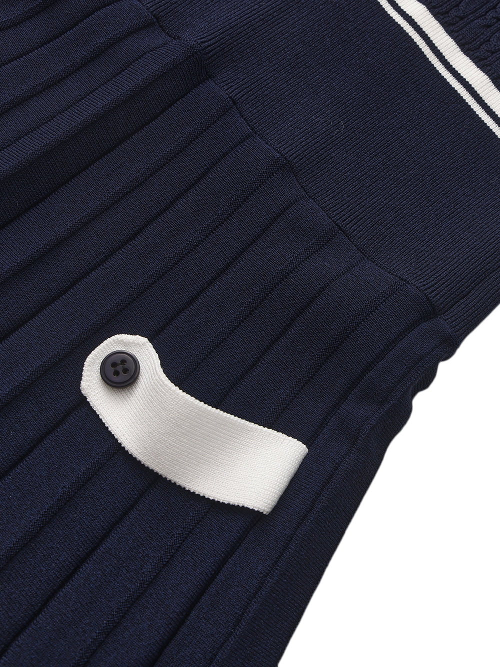 Ivy Colorblock Navy Knit Mini Dress - Image 8