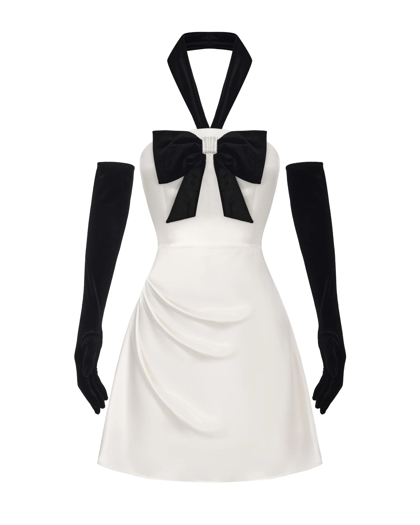 Jenna Halter Velvet Mini Dress - Image 7