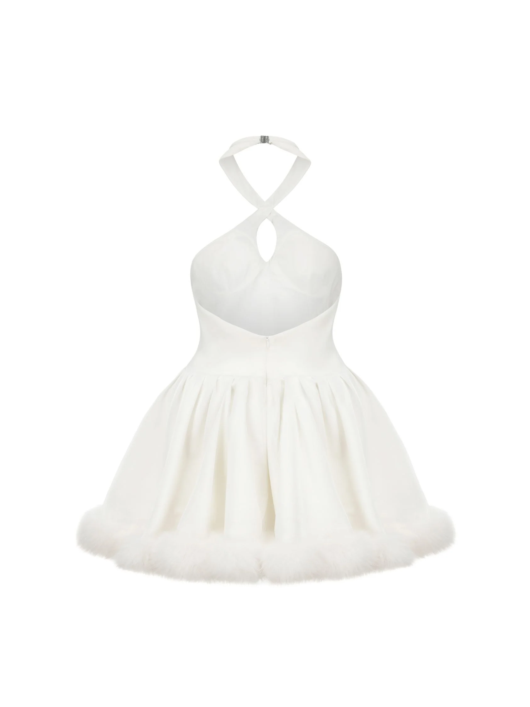 Juliet Velvet Halter Dress (White)  (Final Sale) - Image 7