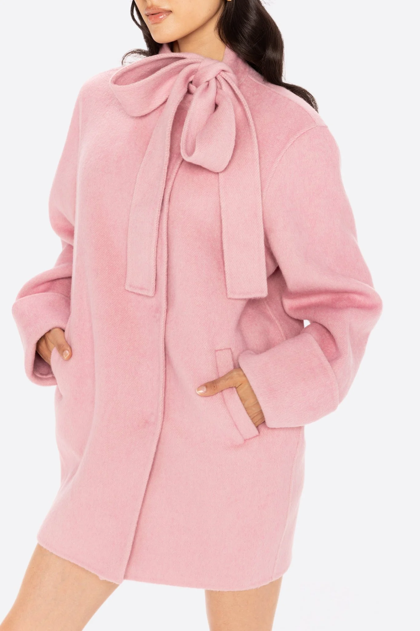 Juliette Cocoon Coat (Pink) - Image 5