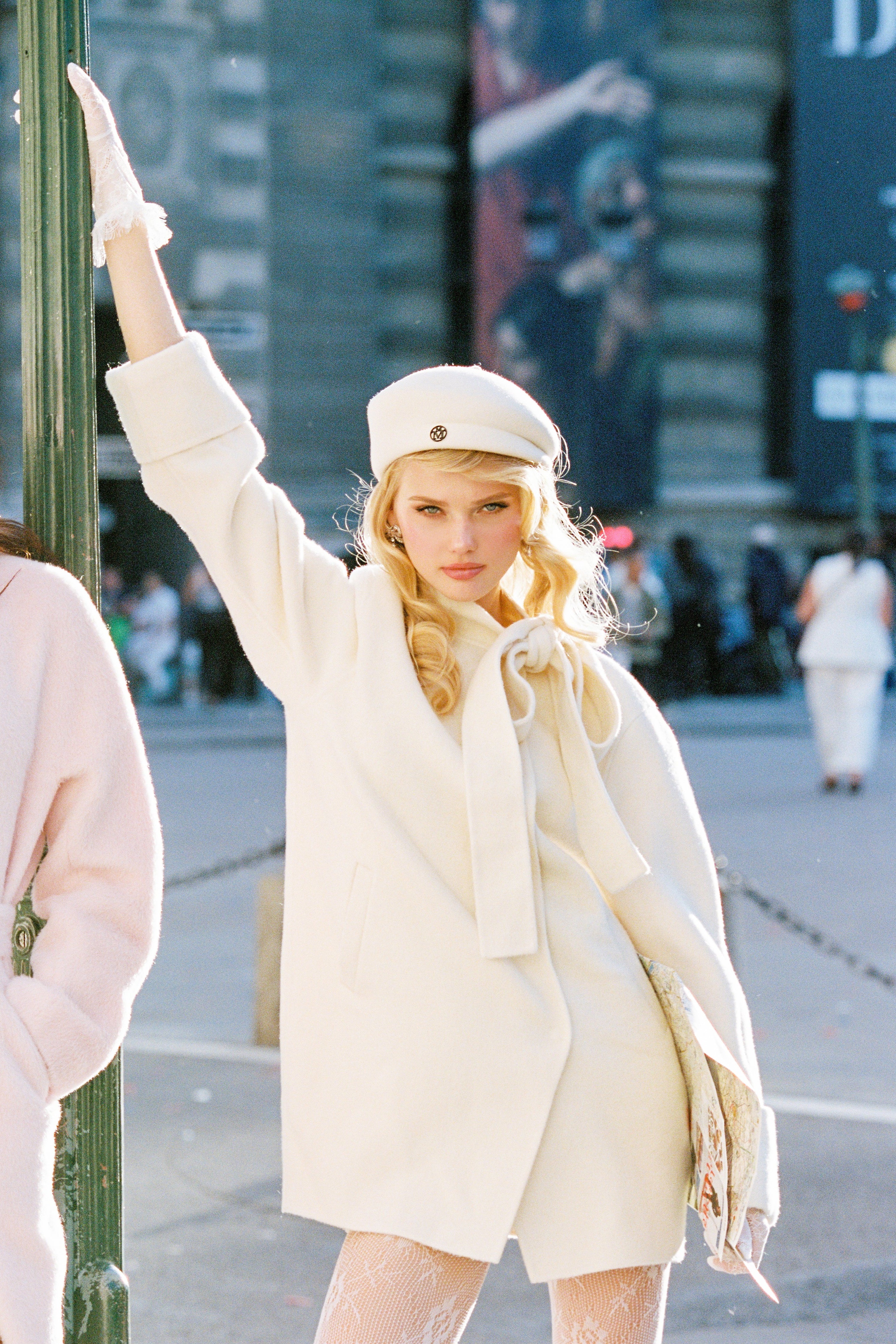 Juliette Cocoon Coat (White) - Image 2