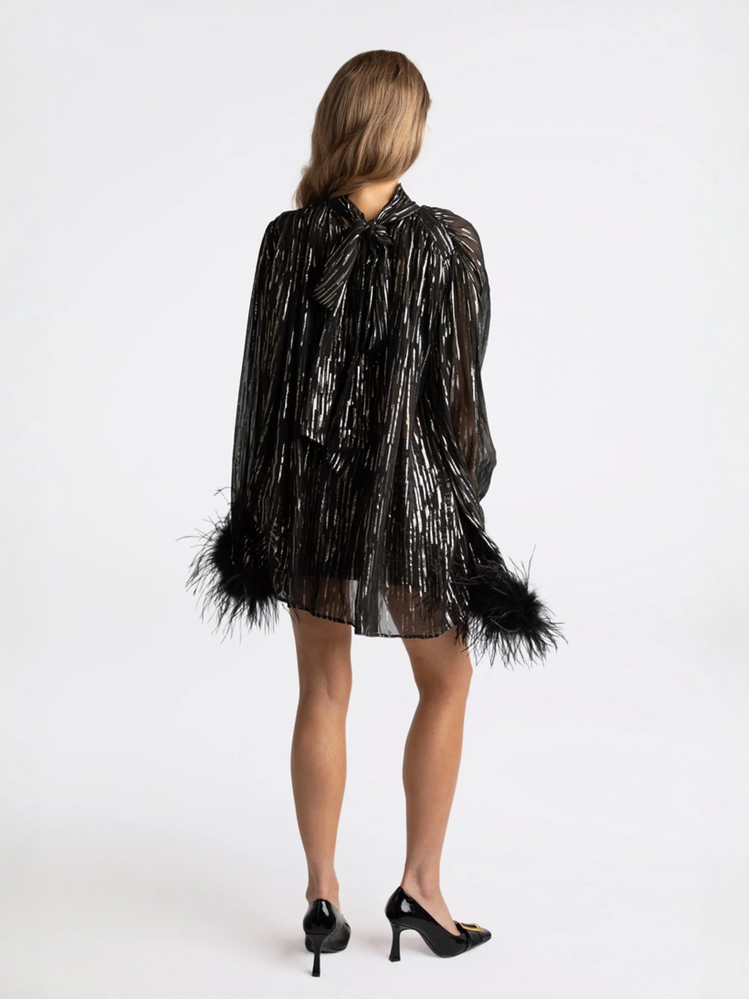 Keira Feather Top (Black) (Final Sale) - Image 5