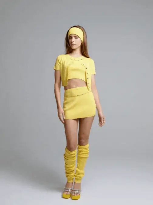 Kennedy Knit Skirt (Yellow) (Final Sale) - Image 2