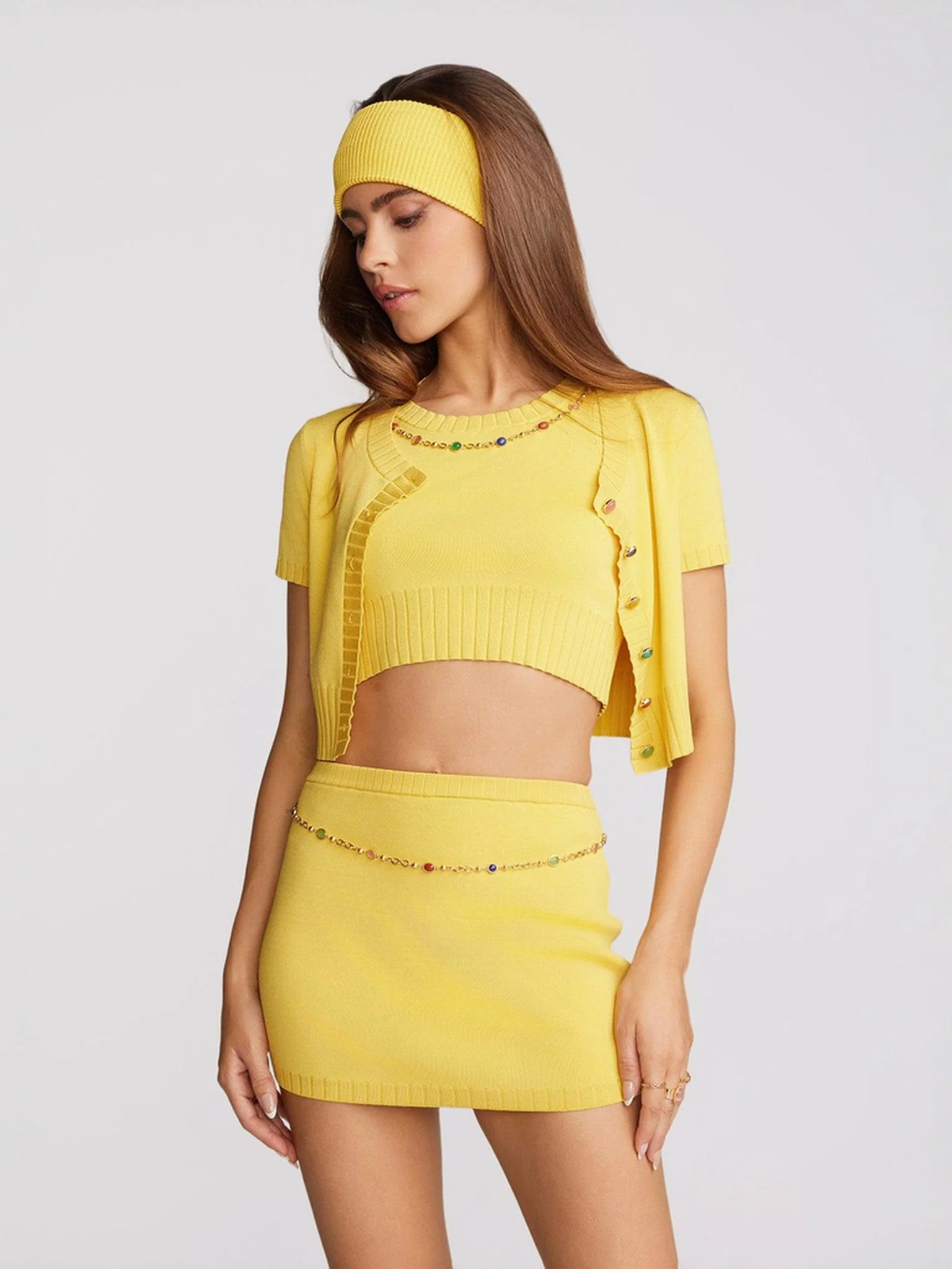 Kennedy Knit Skirt (Yellow) (Final Sale) - Image 3