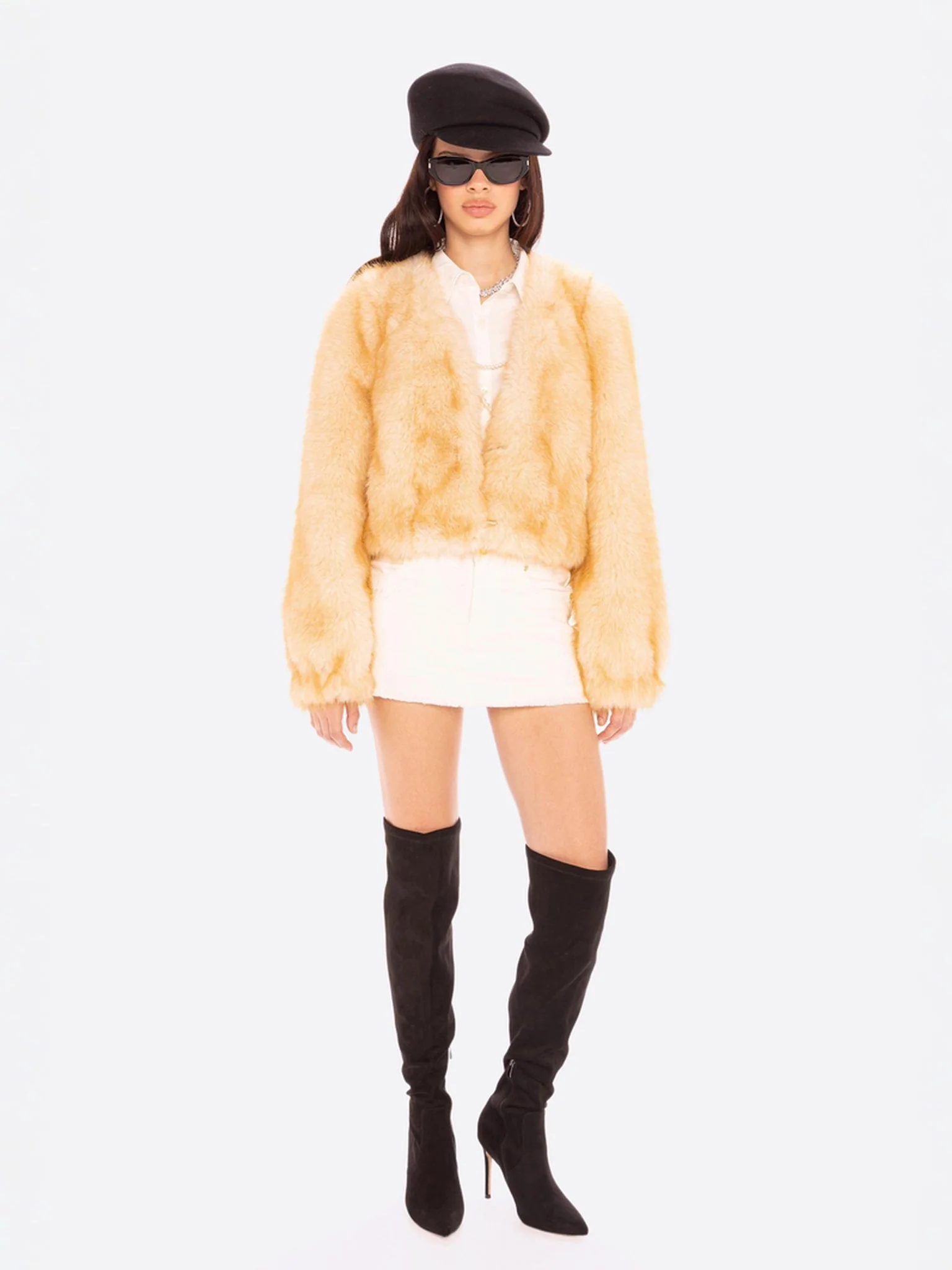 Lavinia Short Faux Fur Jacket