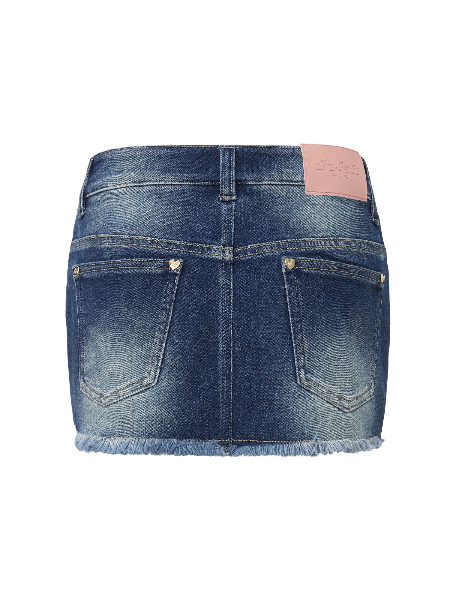 Lexi Low-Rise Dark Blue Denim Mini Skirt - Image 10