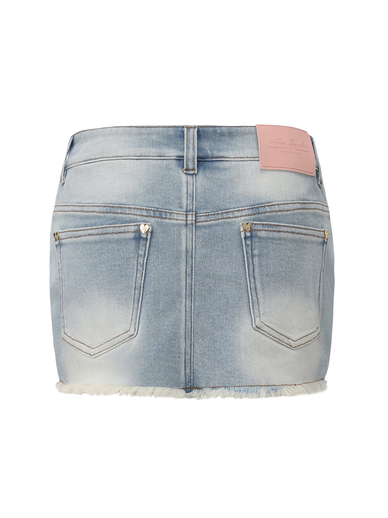 Lexi Low-Rise Light Blue Denim Mini Skirt - Image 10