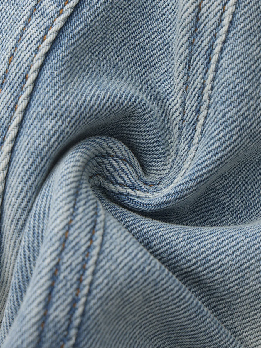 Lexi Low-Rise Light Blue Denim Mini Skirt - Image 8