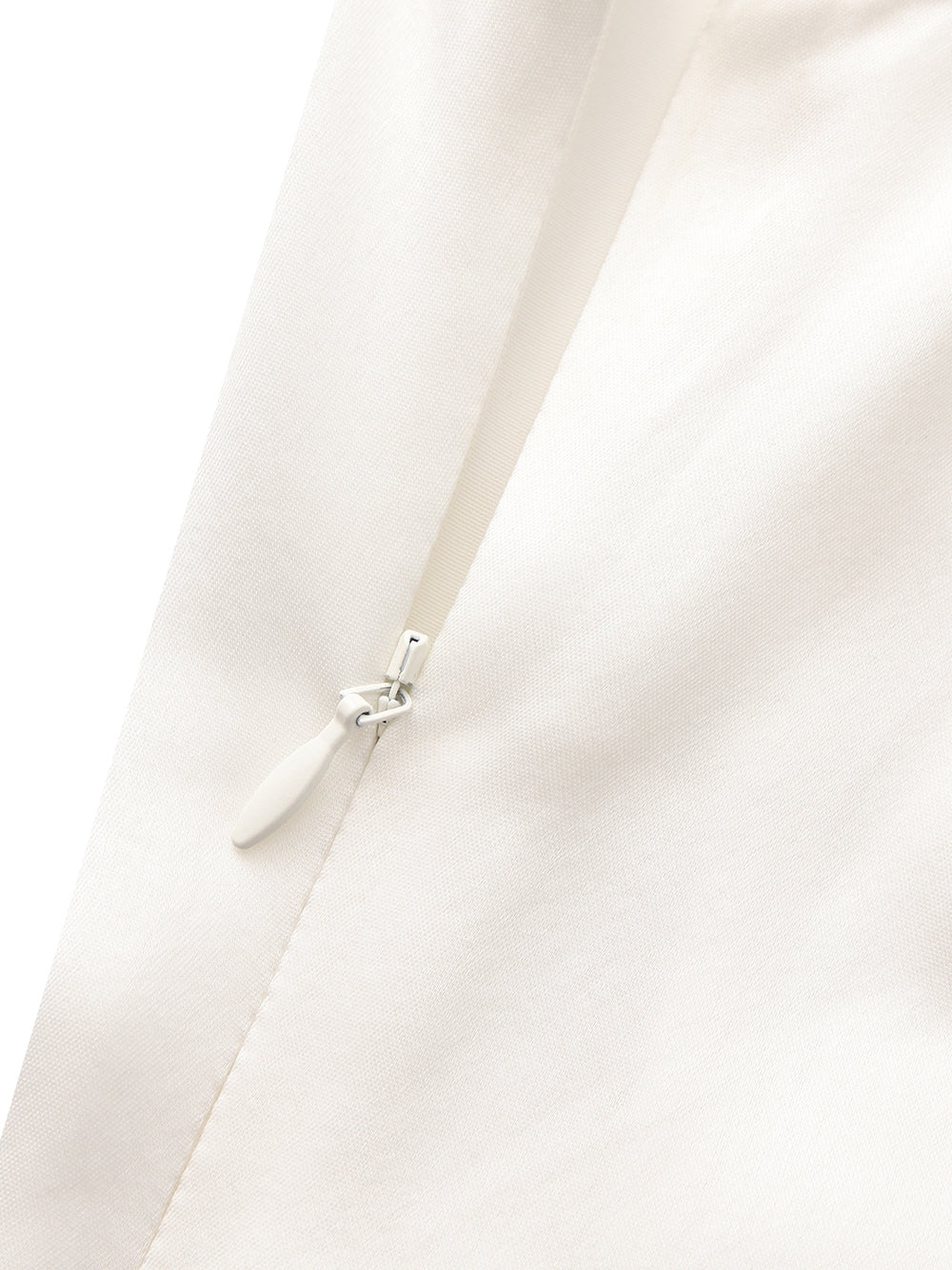 Lila Satin Mini Dress (White) - Image 11