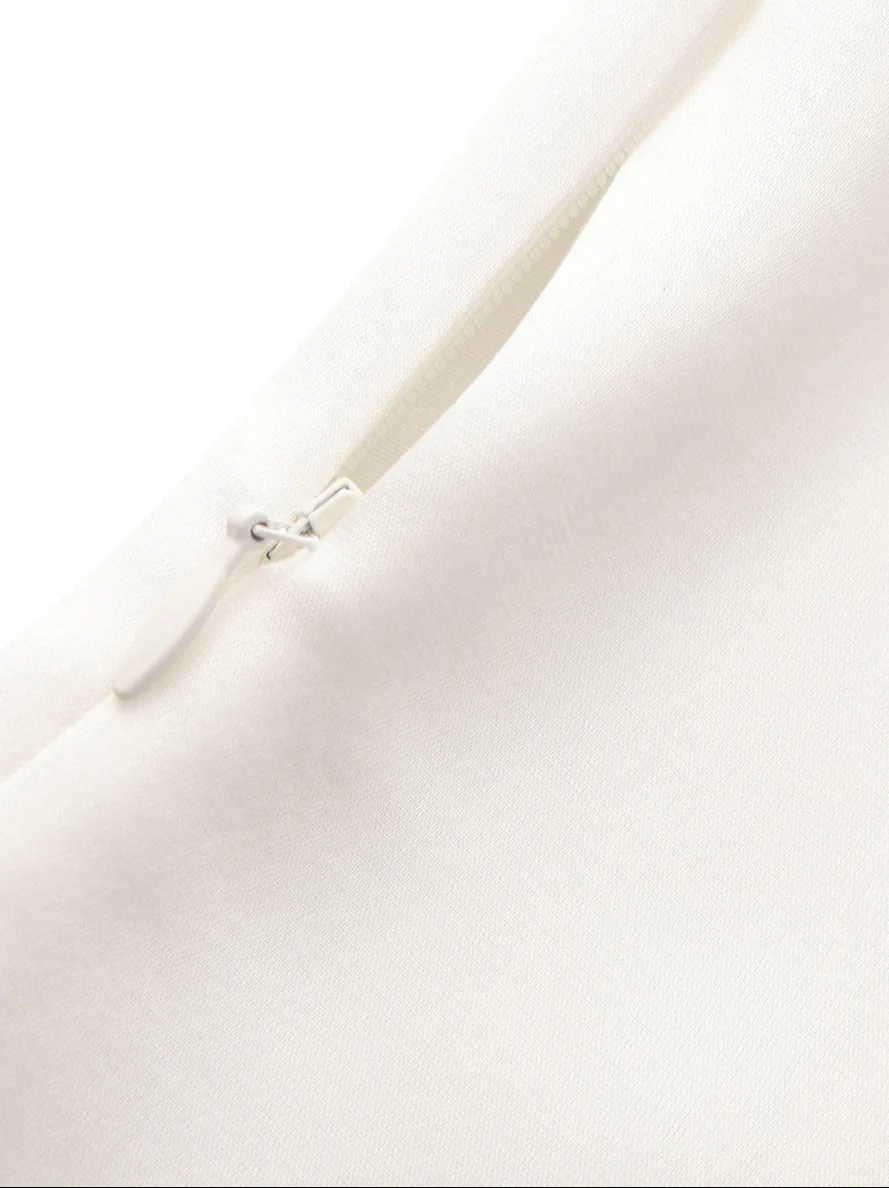 Lily Satin Bow Detail White Top - Image 7