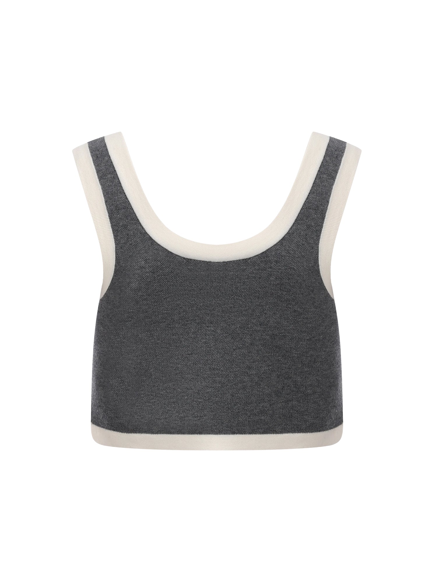 Lisette Contrast-Trim Grey Knit Three-Piece Set - Image 14