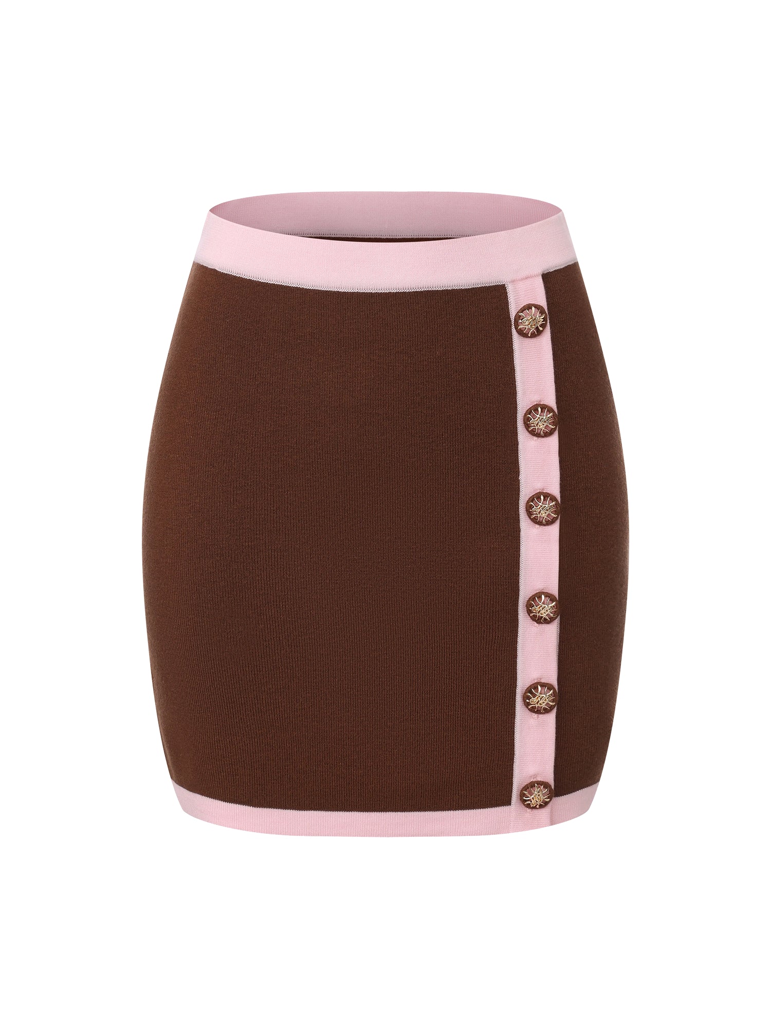 Lisette Contrast-Trim Brown Knit Three-Piece Set - Image 13