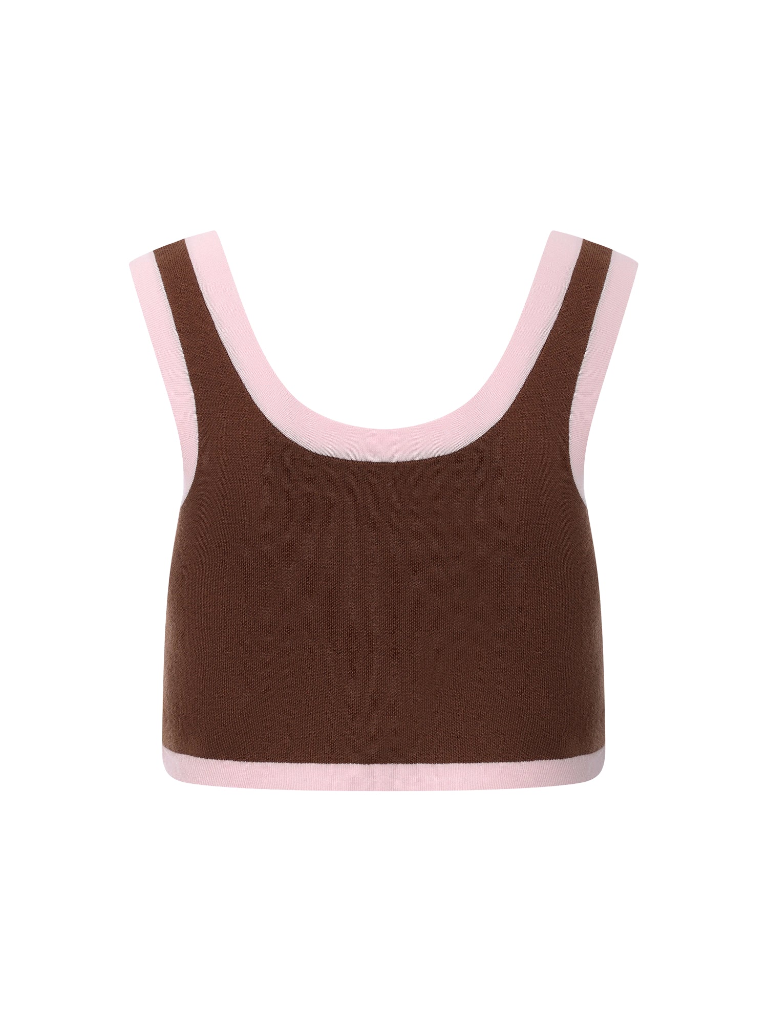 Lisette Contrast-Trim Brown Knit Three-Piece Set - Image 15