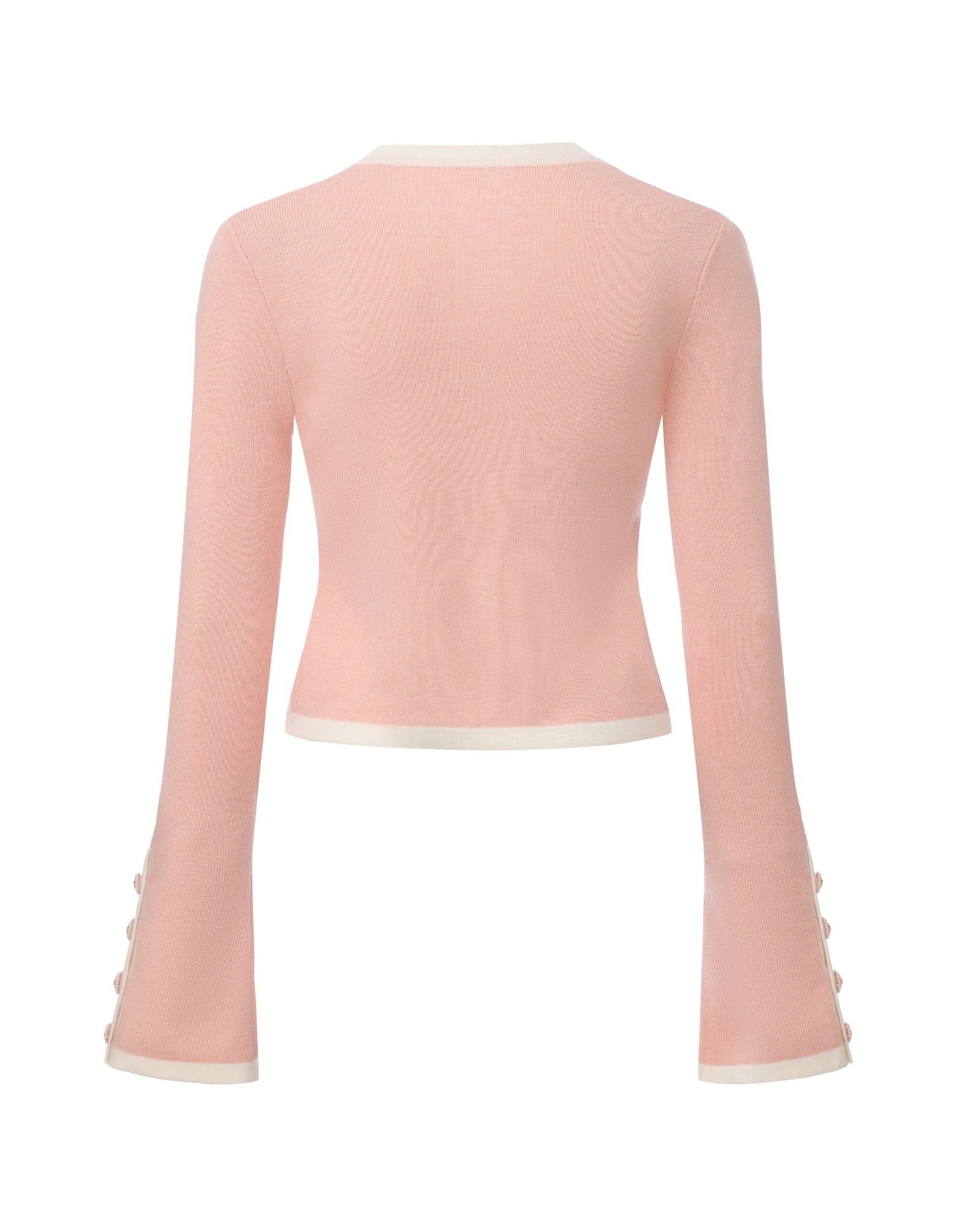Lisette Contrast-Trim Pink Knit Three-Piece Set - Image 9