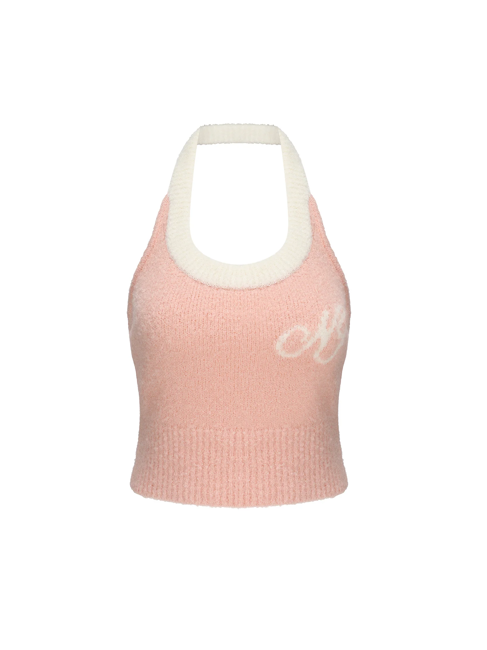 Macie Knit Halter Top (Light Pink) (Final Sale) - Image 3