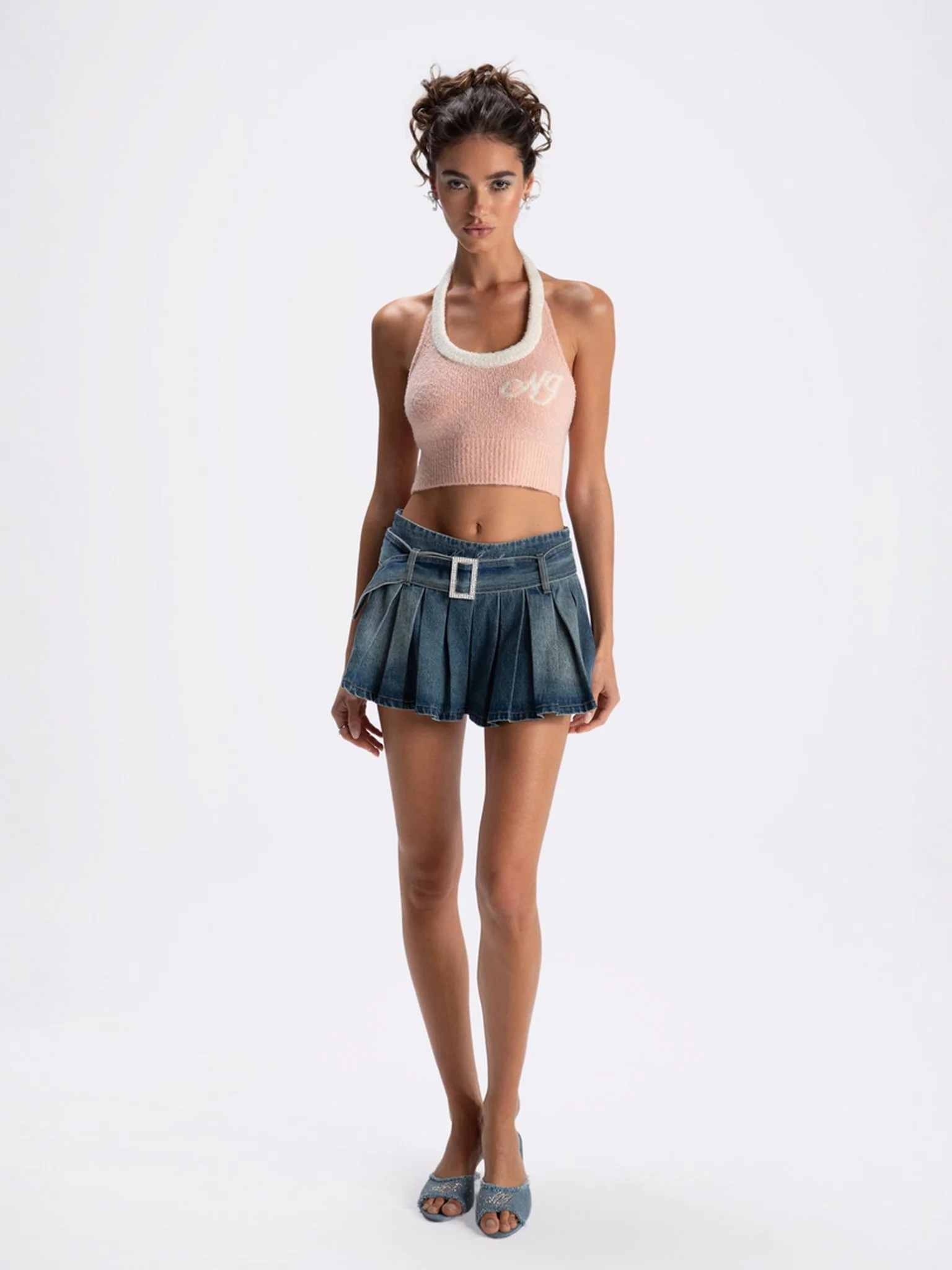 Macie Knit Halter Top (Light Pink) (Final Sale) - Image 4