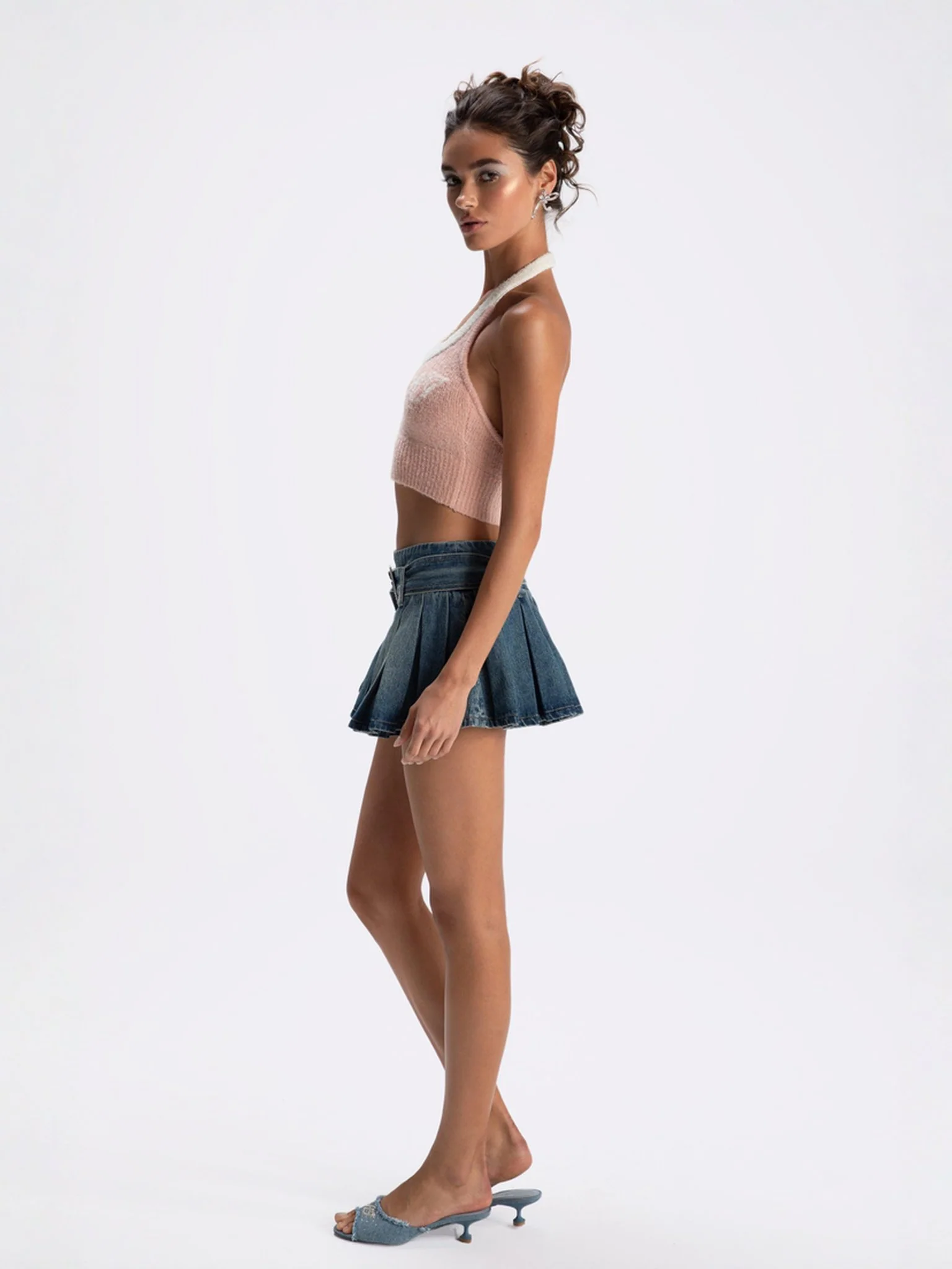 Macie Knit Halter Top (Light Pink) (Final Sale) - Image 5