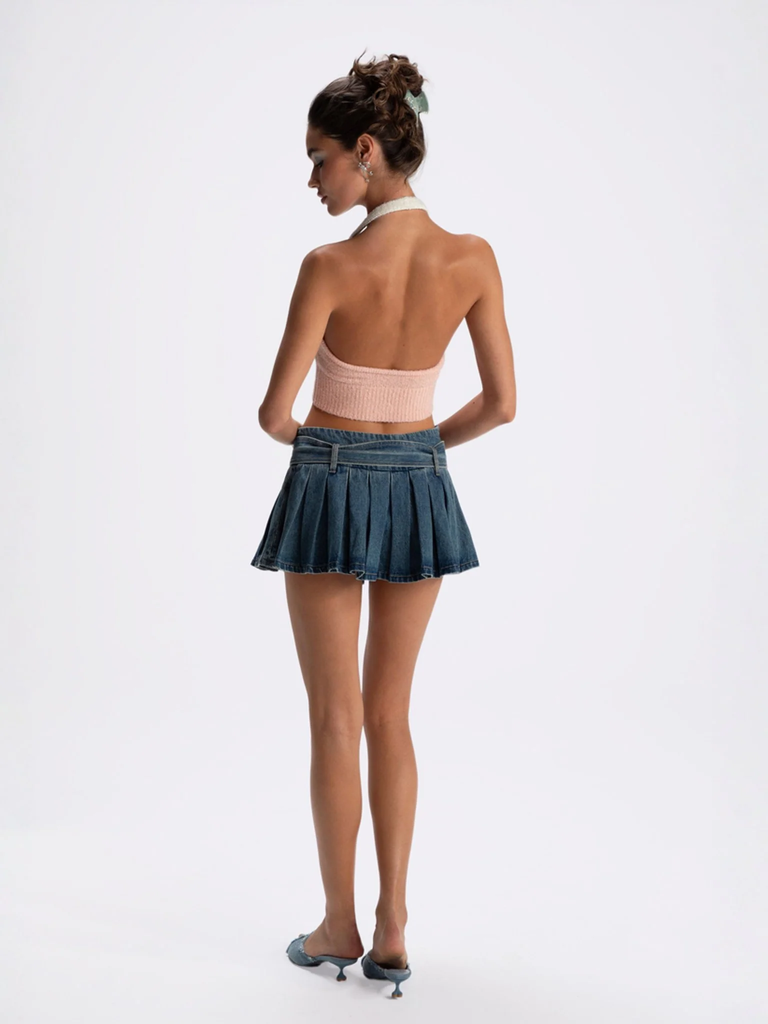 Macie Knit Halter Top (Light Pink) (Final Sale) - Image 6