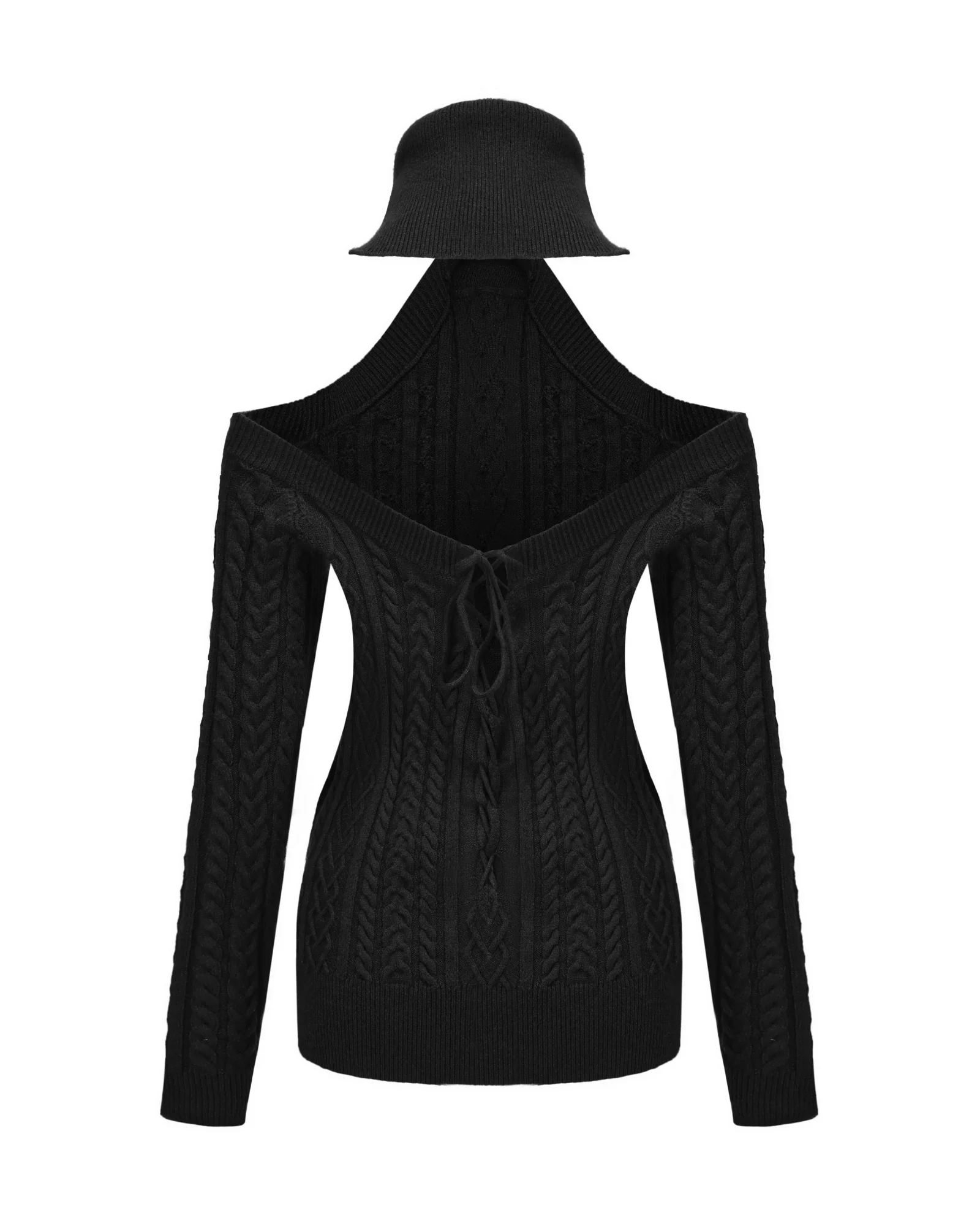 Margo Knit Dress (Black) - Image 2