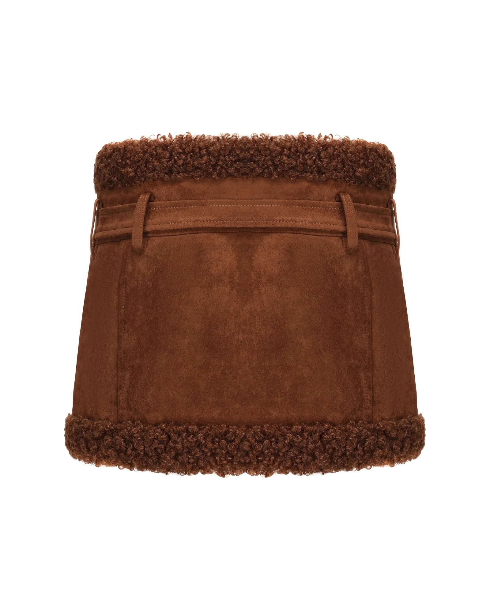 Margo Suede Skirt (Brown) - Image 10