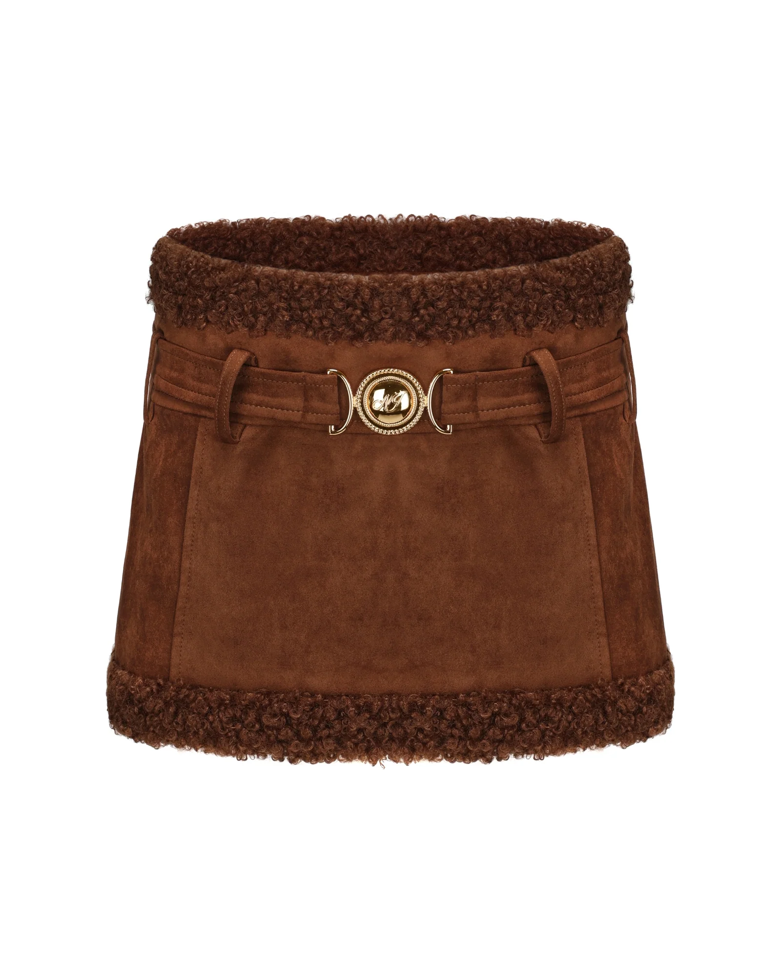 Margo Suede Skirt (Brown) - Image 9