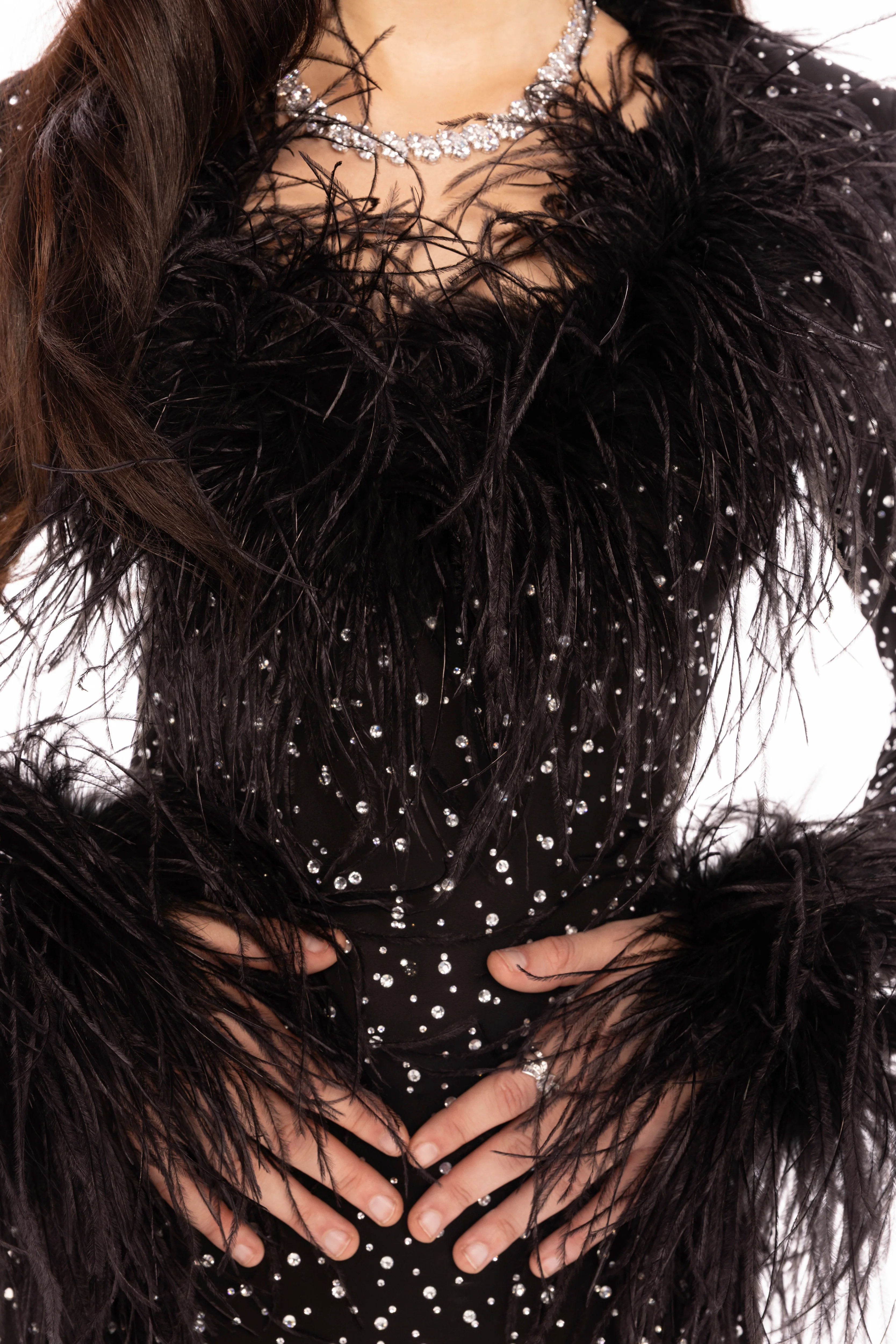 Margot Feather Mini Dress - Image 6