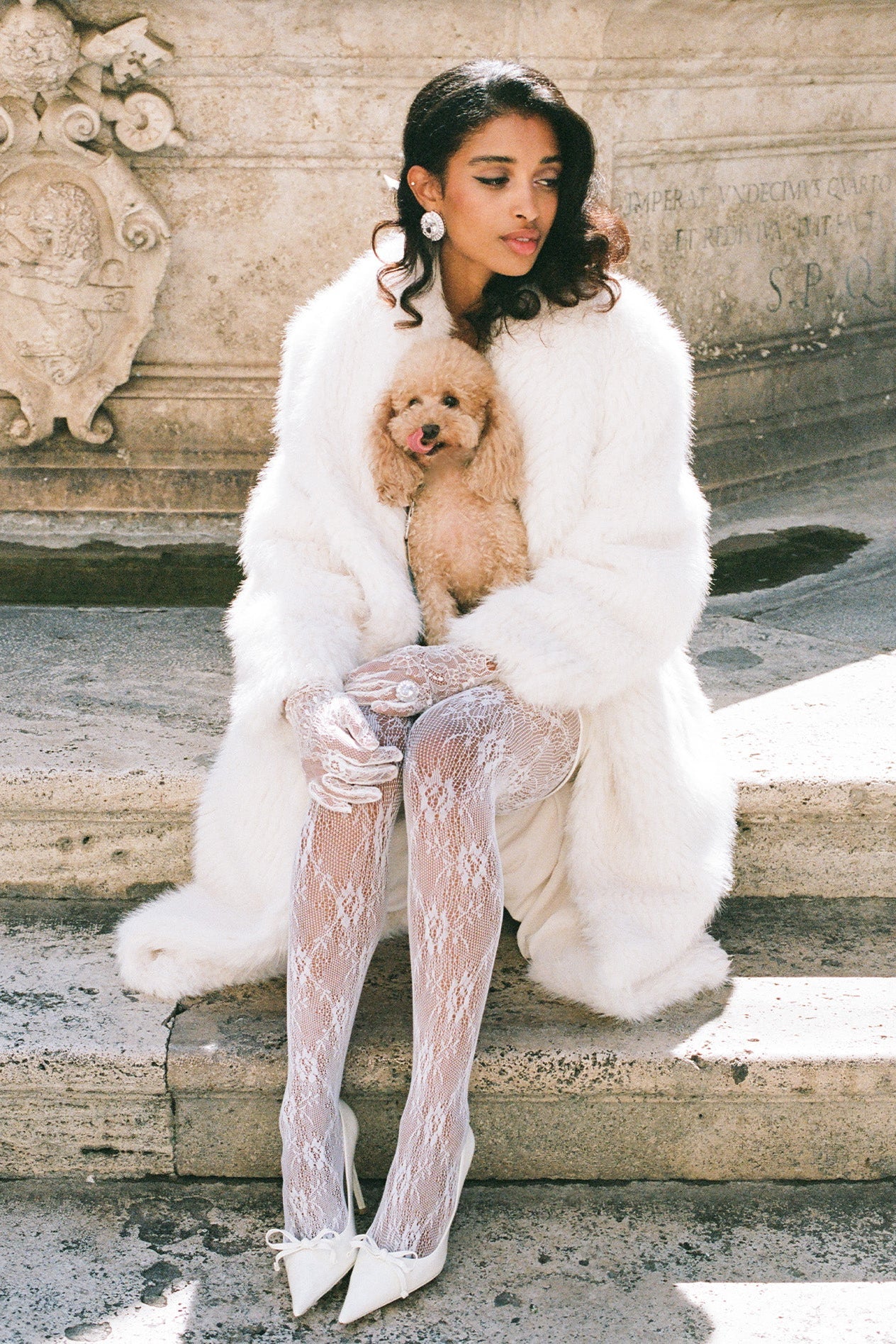Marisa Fur Coat (White) - Image 6
