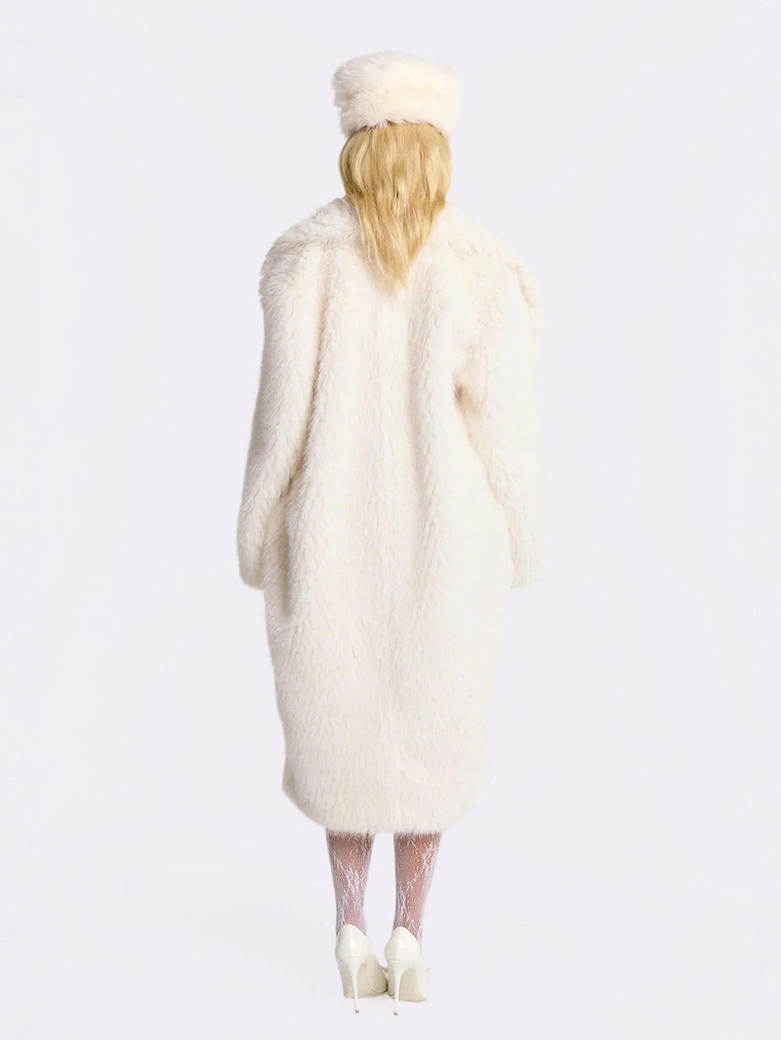 Marisa Fur Coat (White) - Image 9