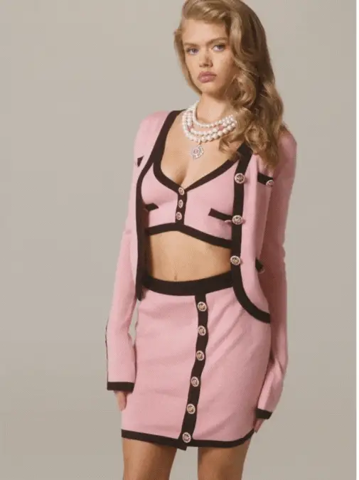 Matilda Knit Set (Pink) (Final Sale) - Image 3