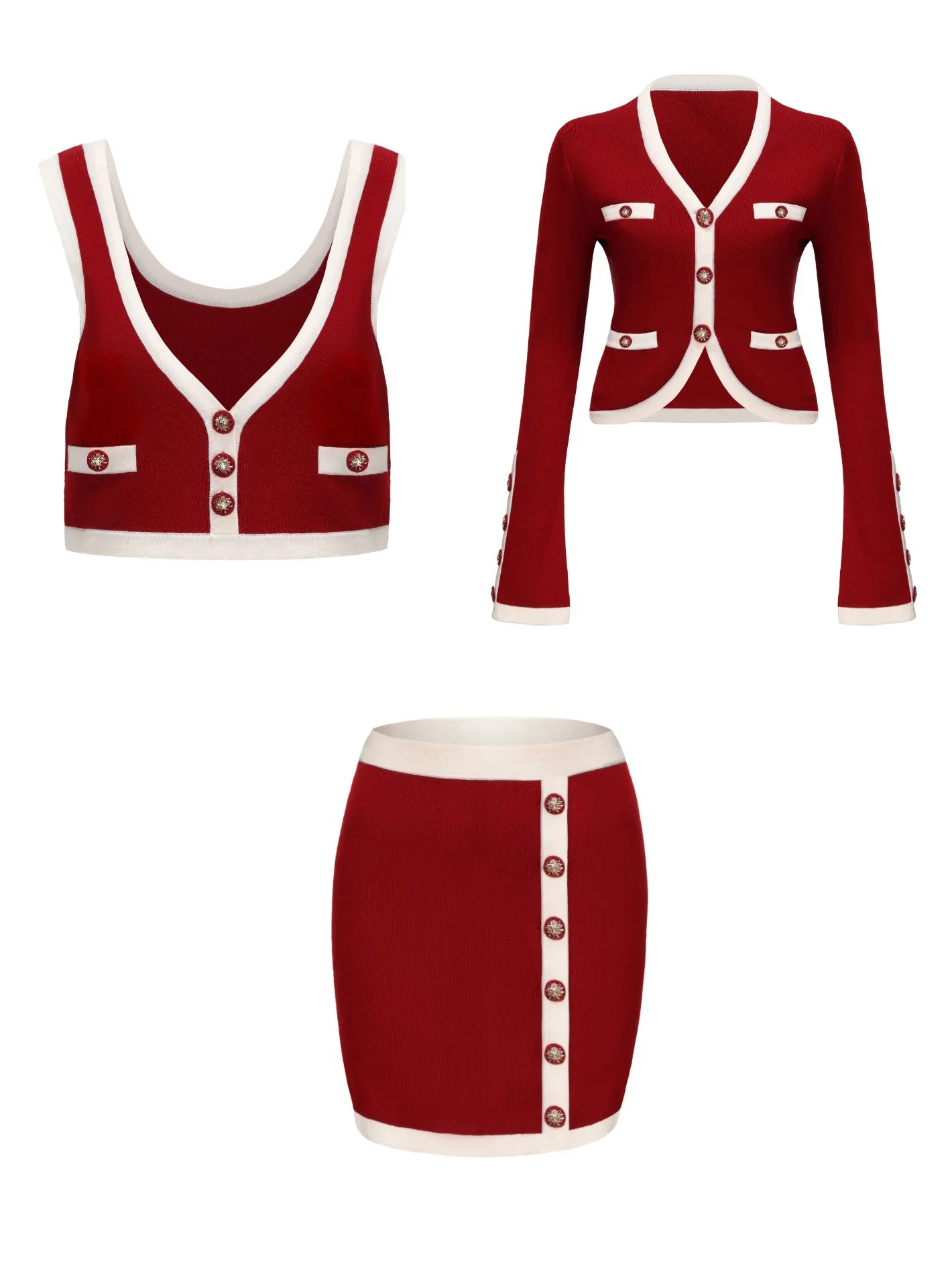 Matilda Knit Set (Red) (Final Sale) - Image 3