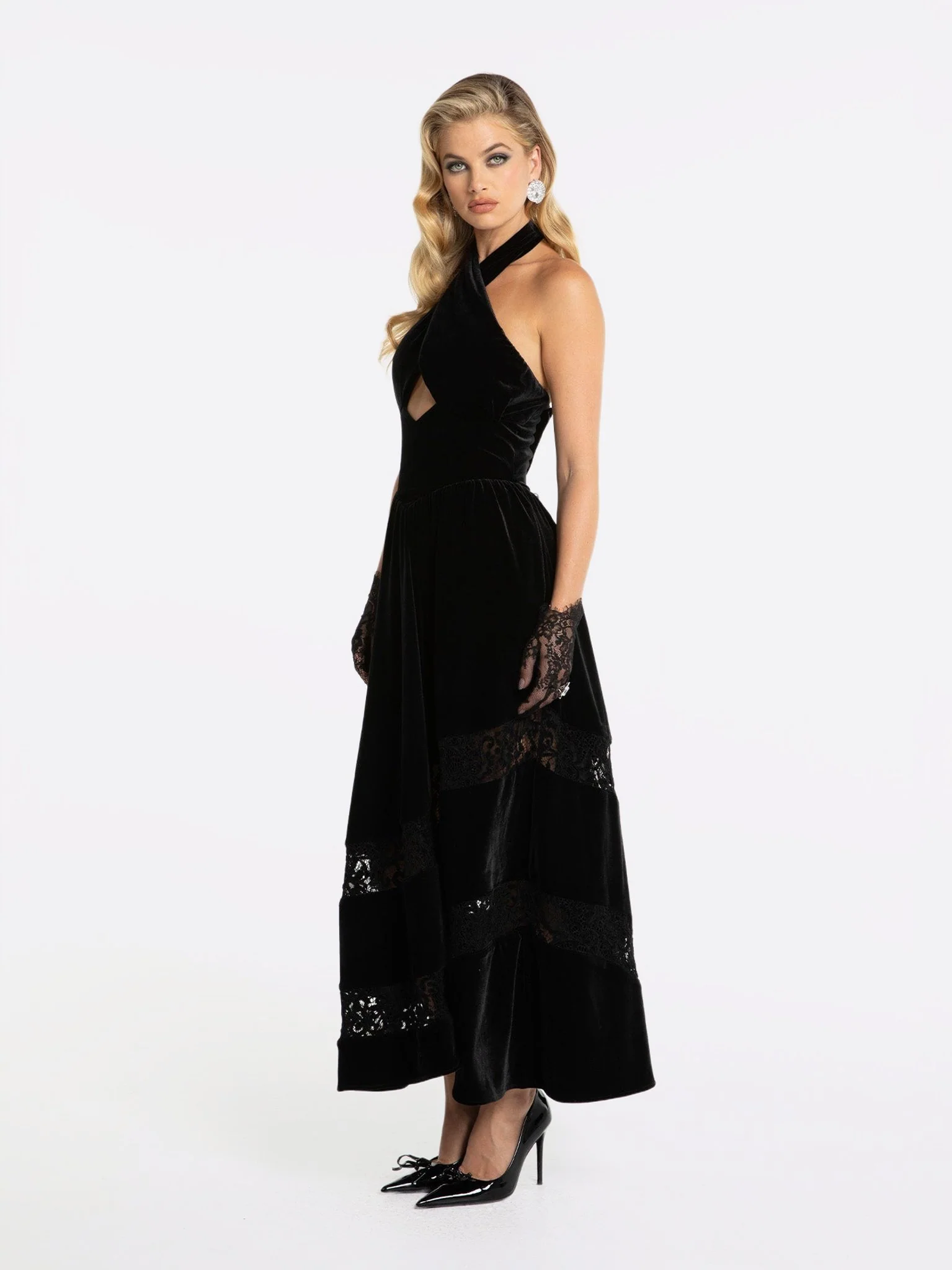 Maxine Velvet Dress (Black) (Final Sale) - Image 5