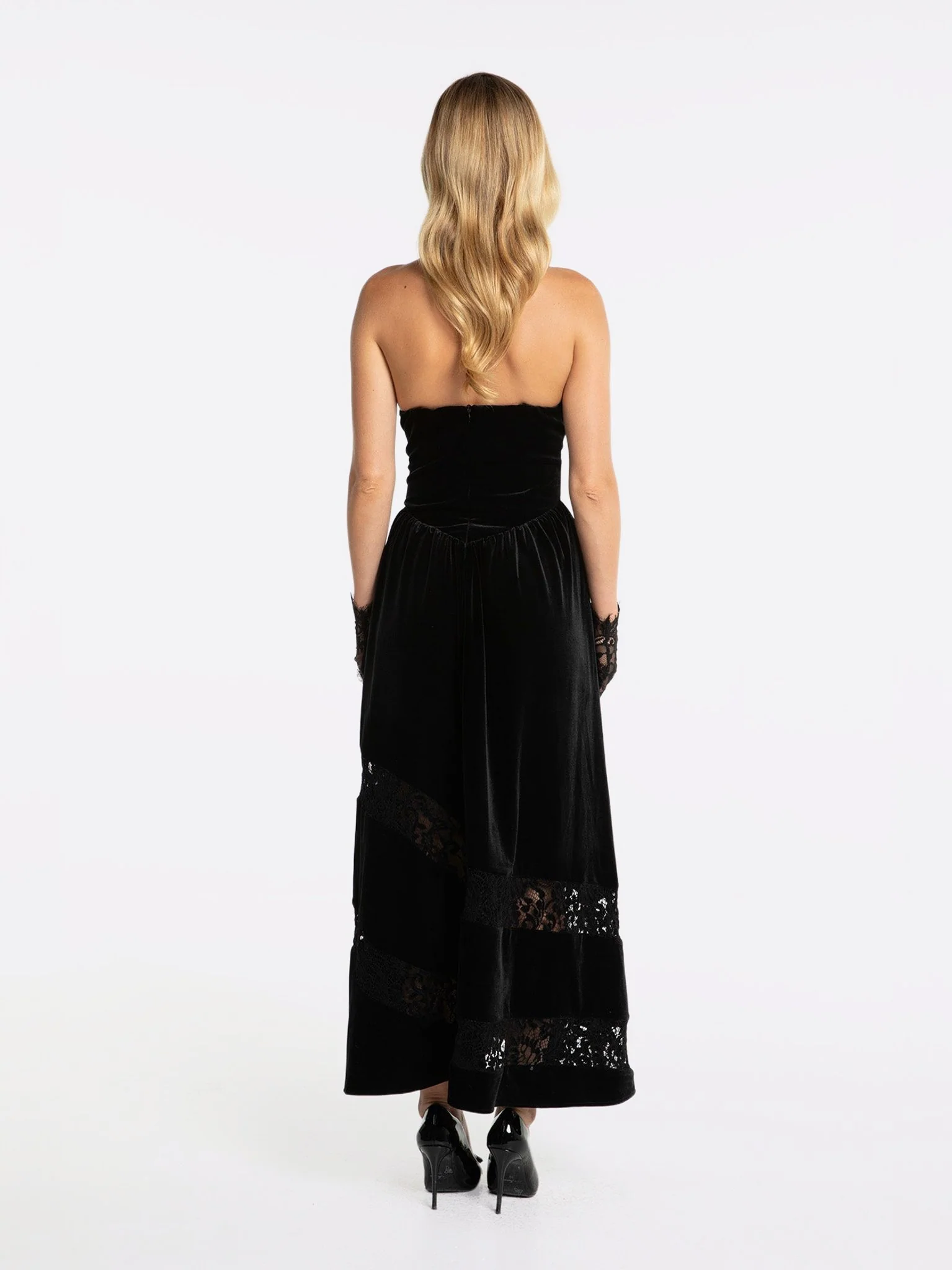 Maxine Velvet Dress (Black) (Final Sale) - Image 6