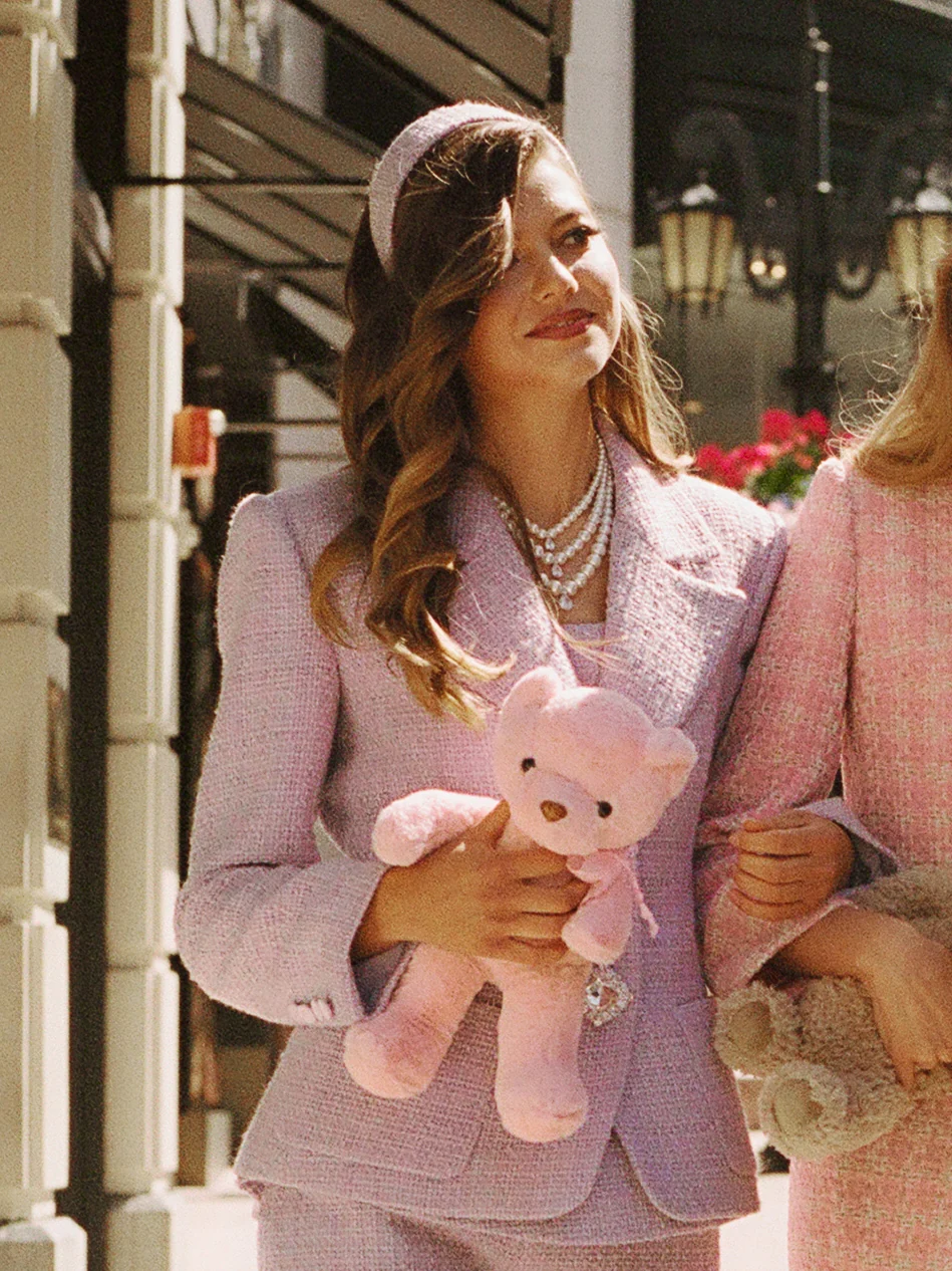 Maya Textured Lapel Purple Suit Jacket