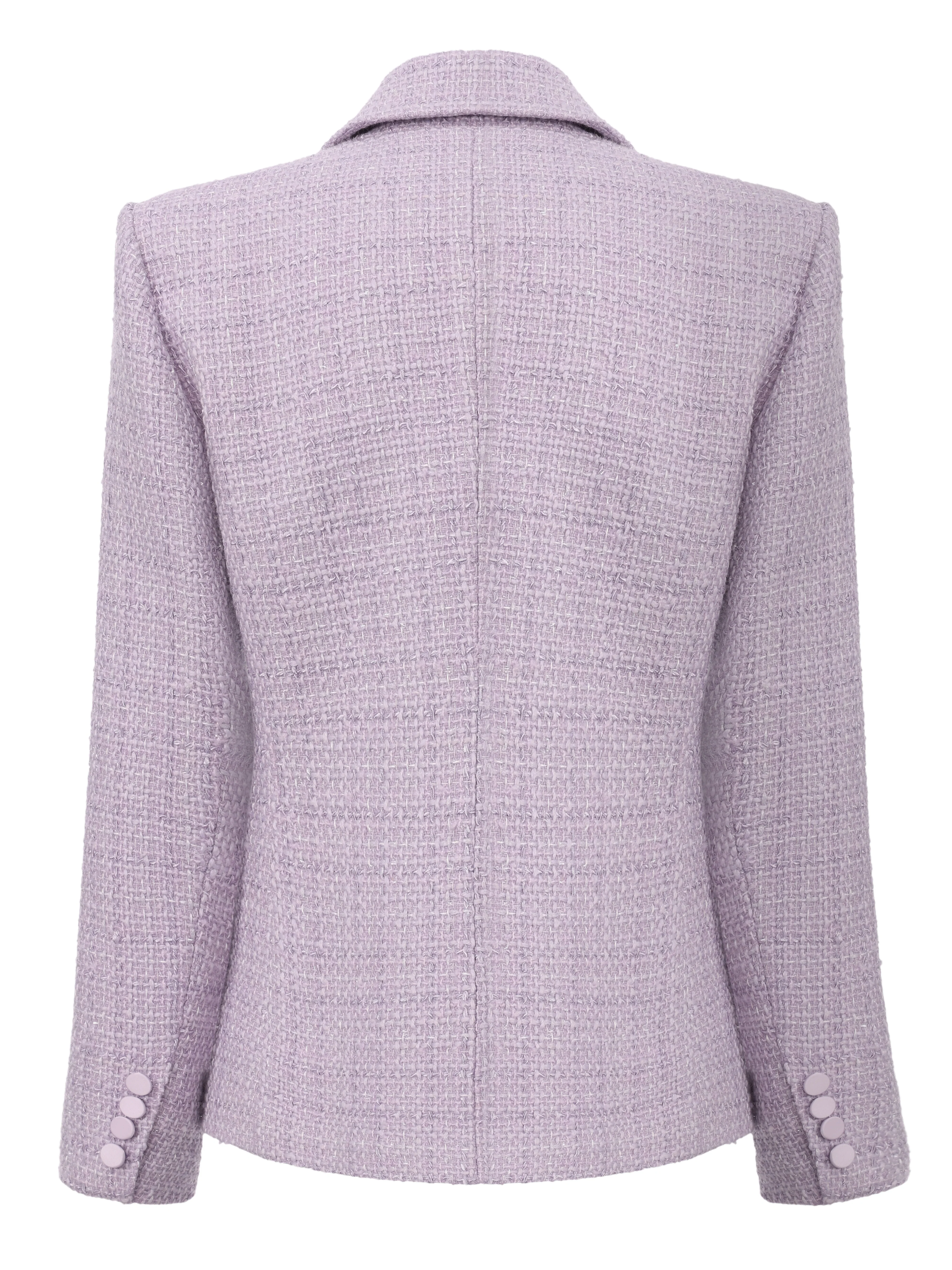 Maya Textured Lapel Purple Suit Jacket - Image 10