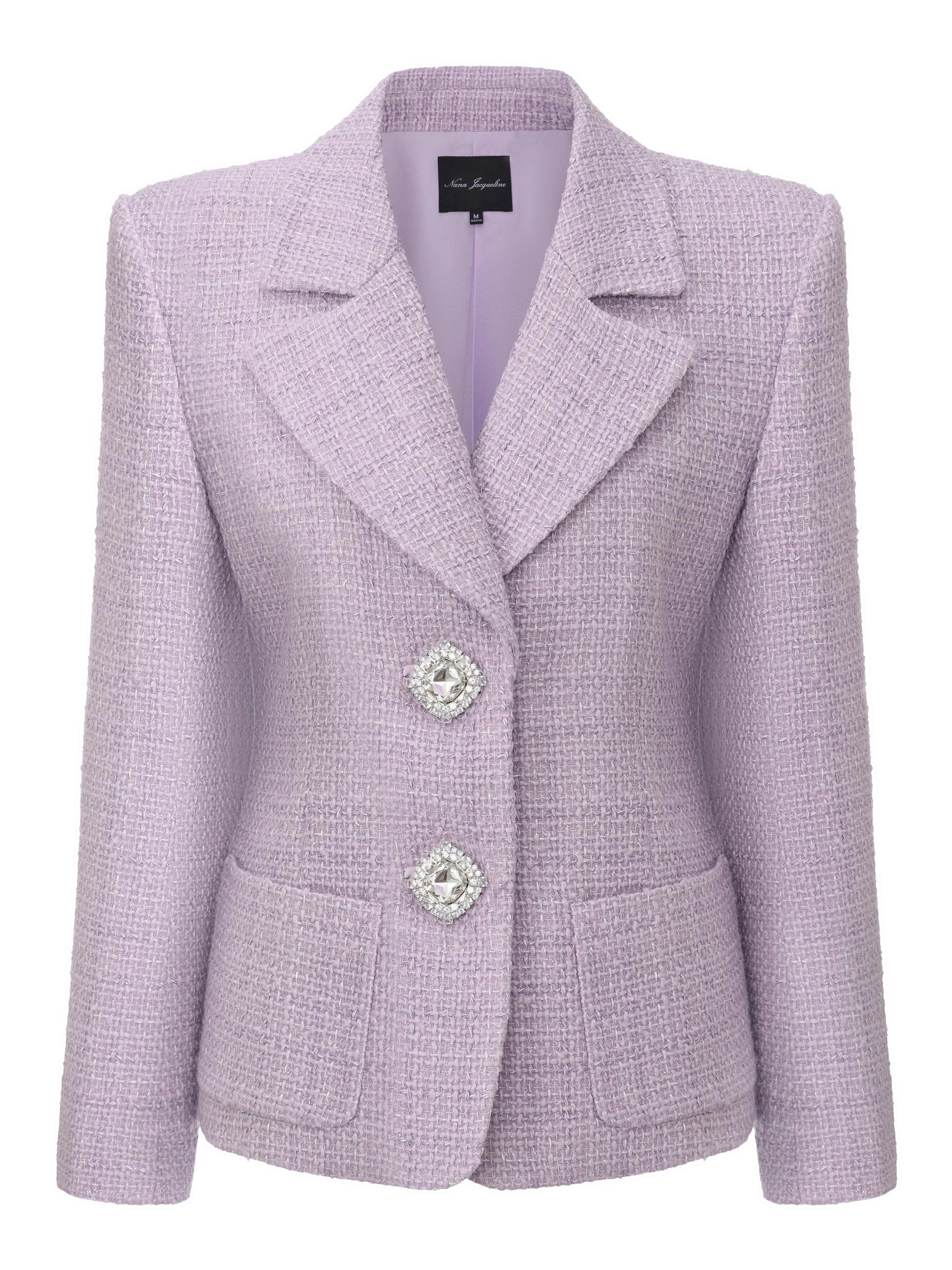 Maya Textured Lapel Purple Suit Jacket - Image 9