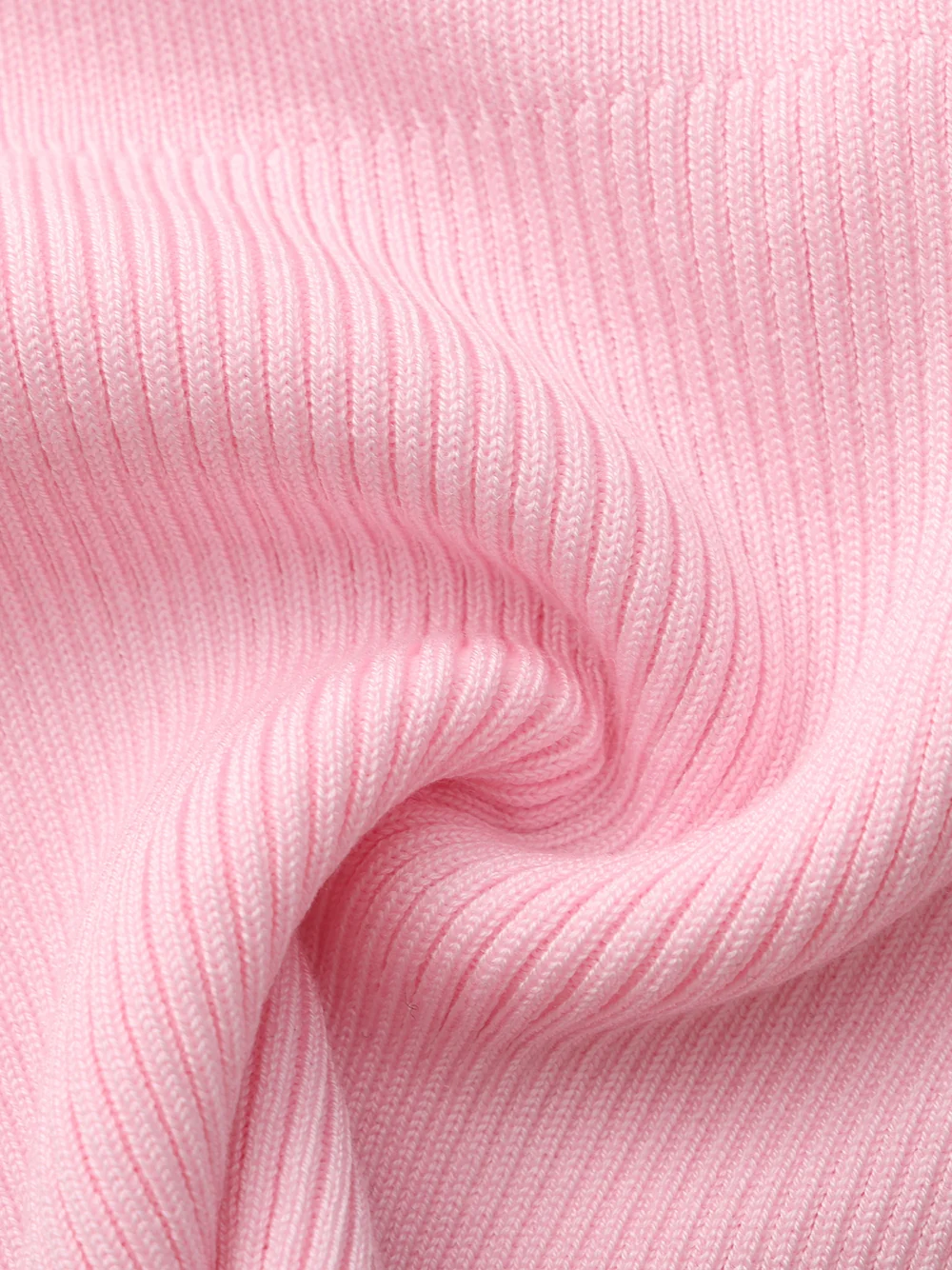 Millie Contrast-Trim Pink Knit Top - Image 10