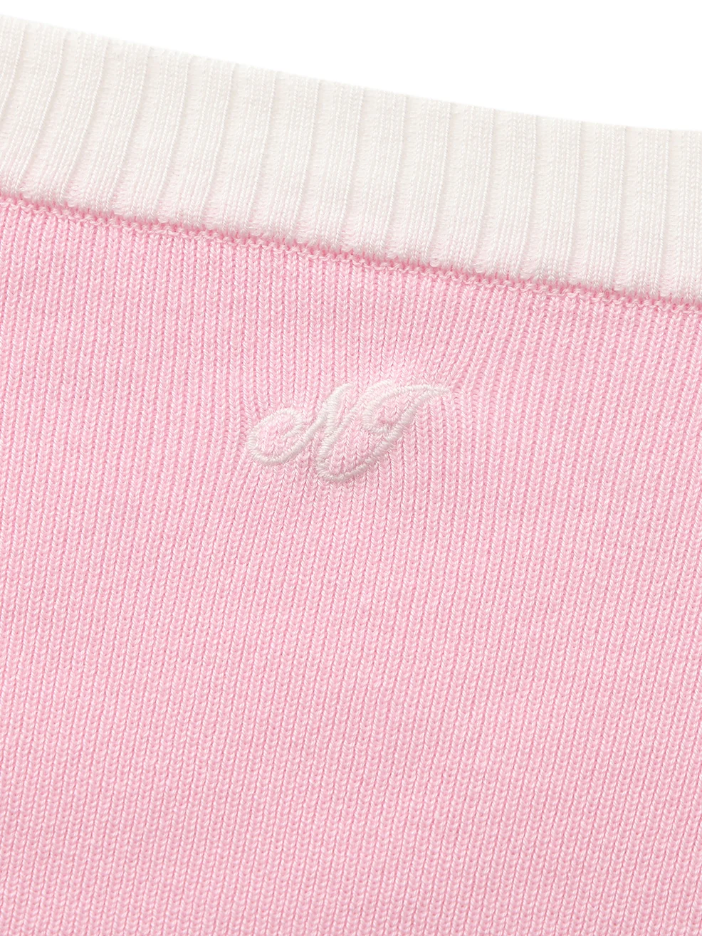 Millie Contrast-Trim Pink Knit Top - Image 9