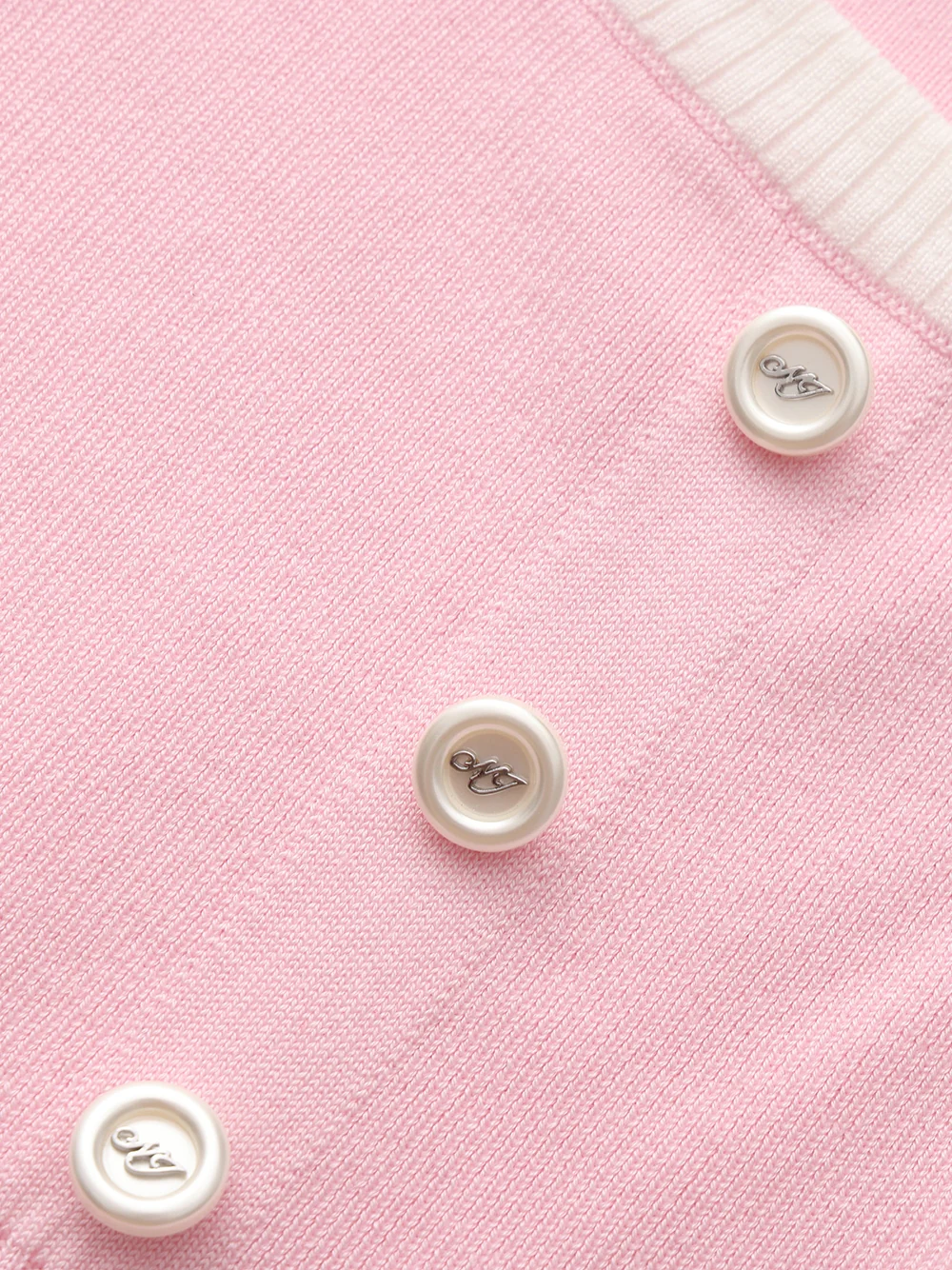 Millie Contrast-Trim Pink Knit Vest - Image 7