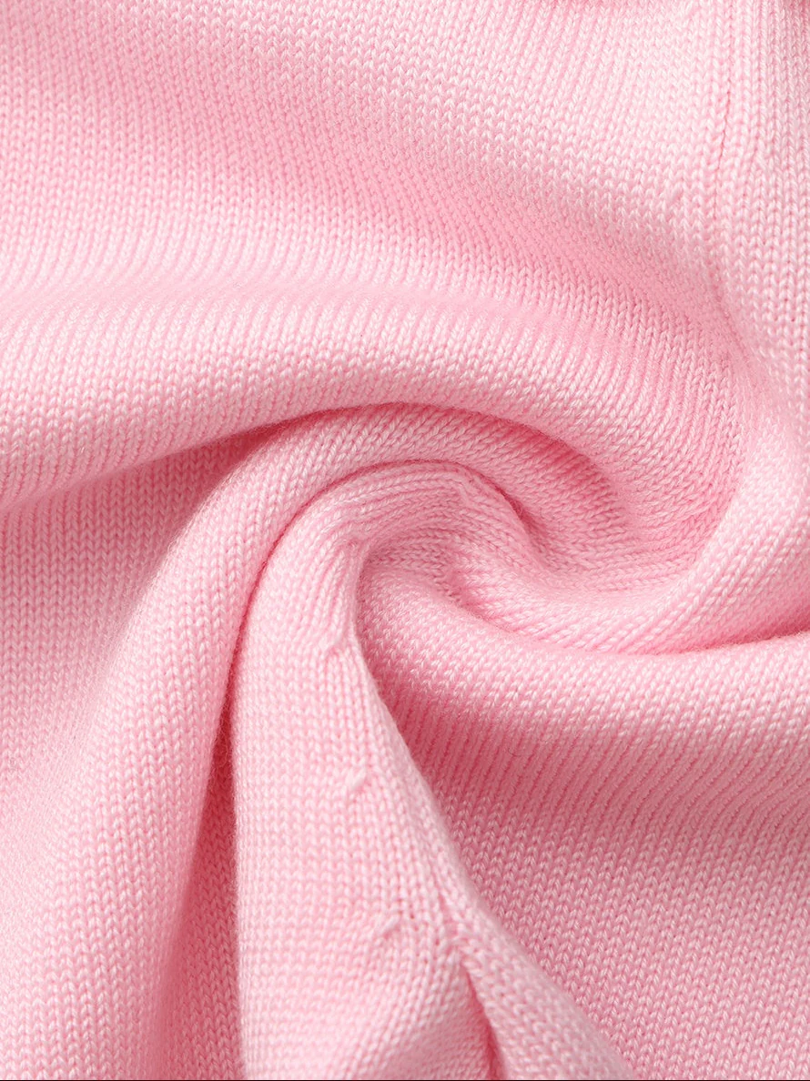 Millie Fold-Over Waistband Pink Knit Shorts - Image 9
