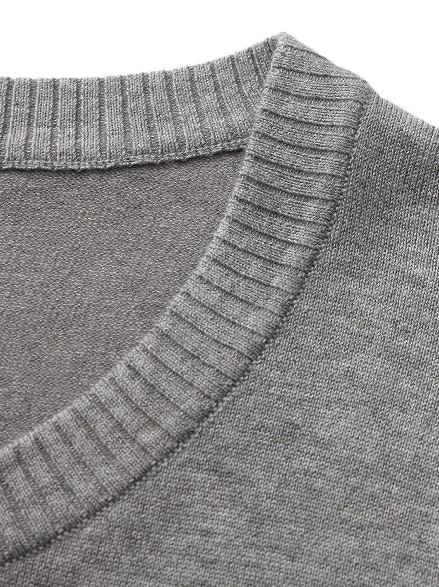 Millie Round-Neck Grey Knit Cardigan - Image 6