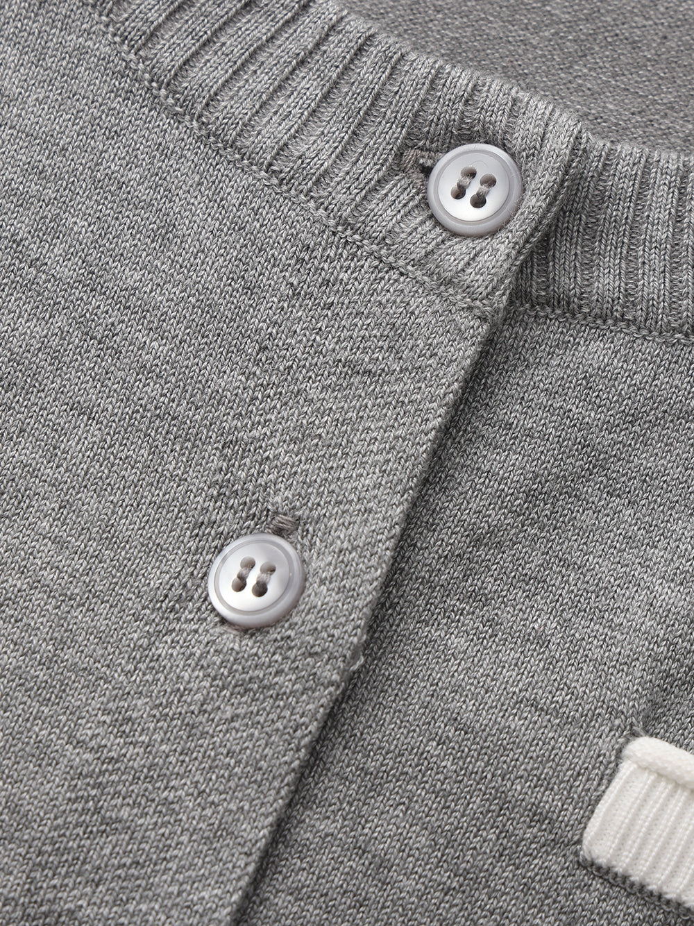 Millie Round-Neck Grey Knit Cardigan - Image 7