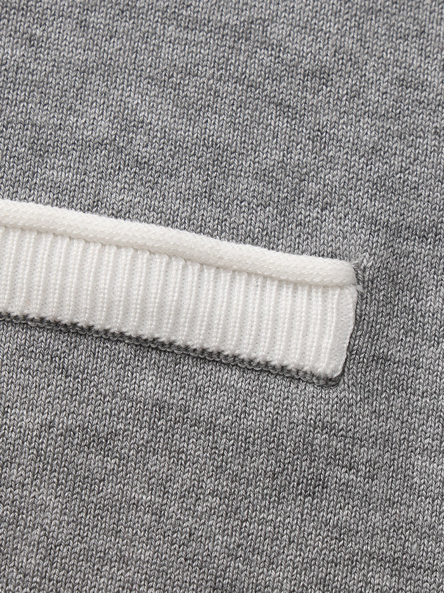 Millie Round-Neck Grey Knit Cardigan - Image 8
