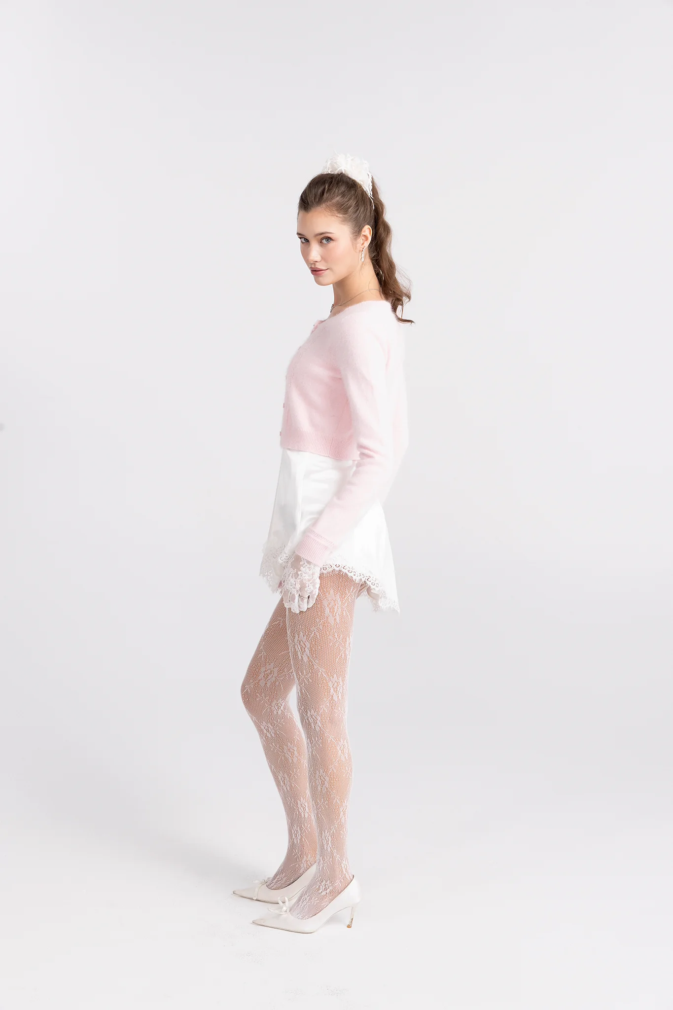 Mirabelle Knitted Cardigan (Pink) - Image 3