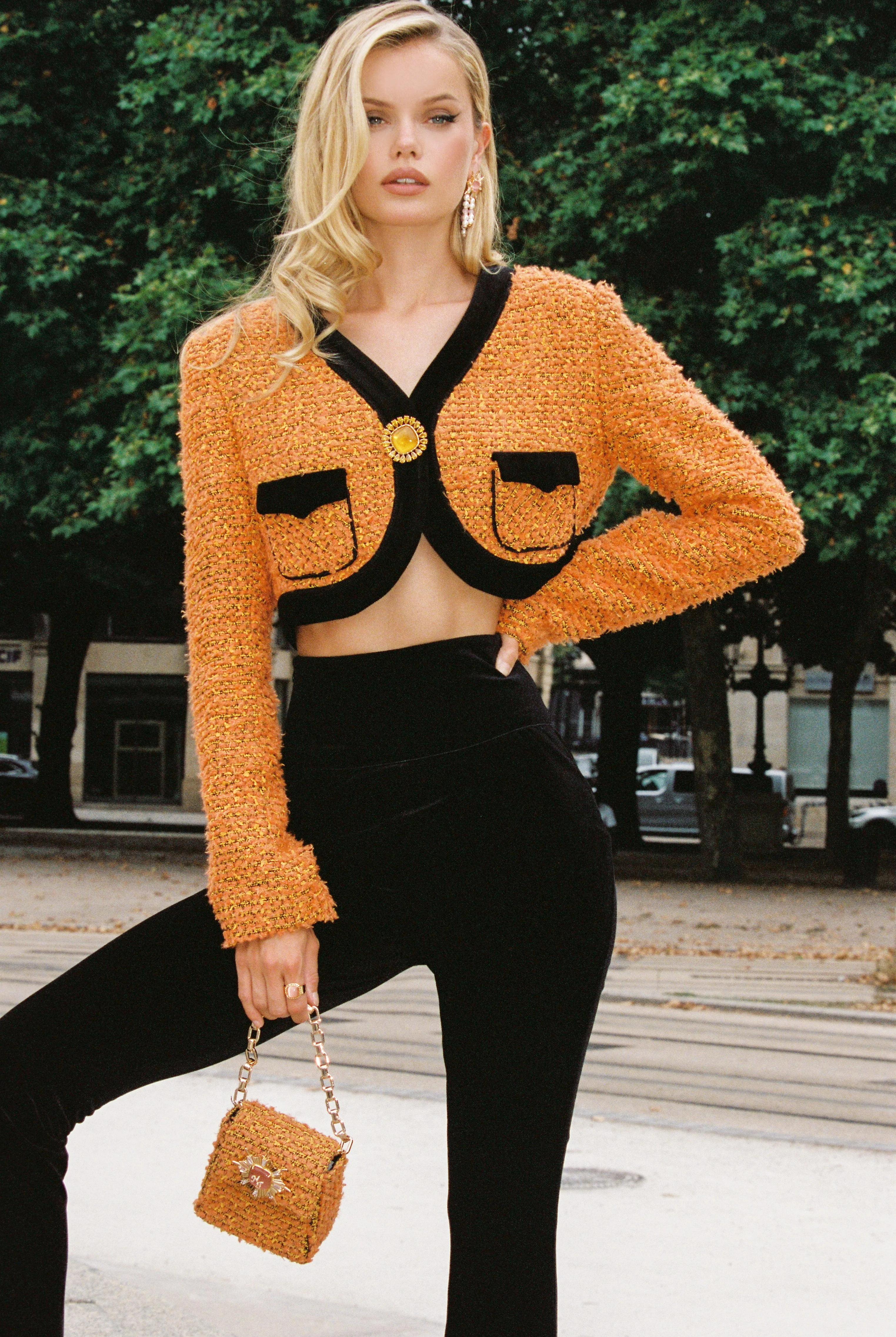 Miranda Crop Jacket (Yellow) - Image 4